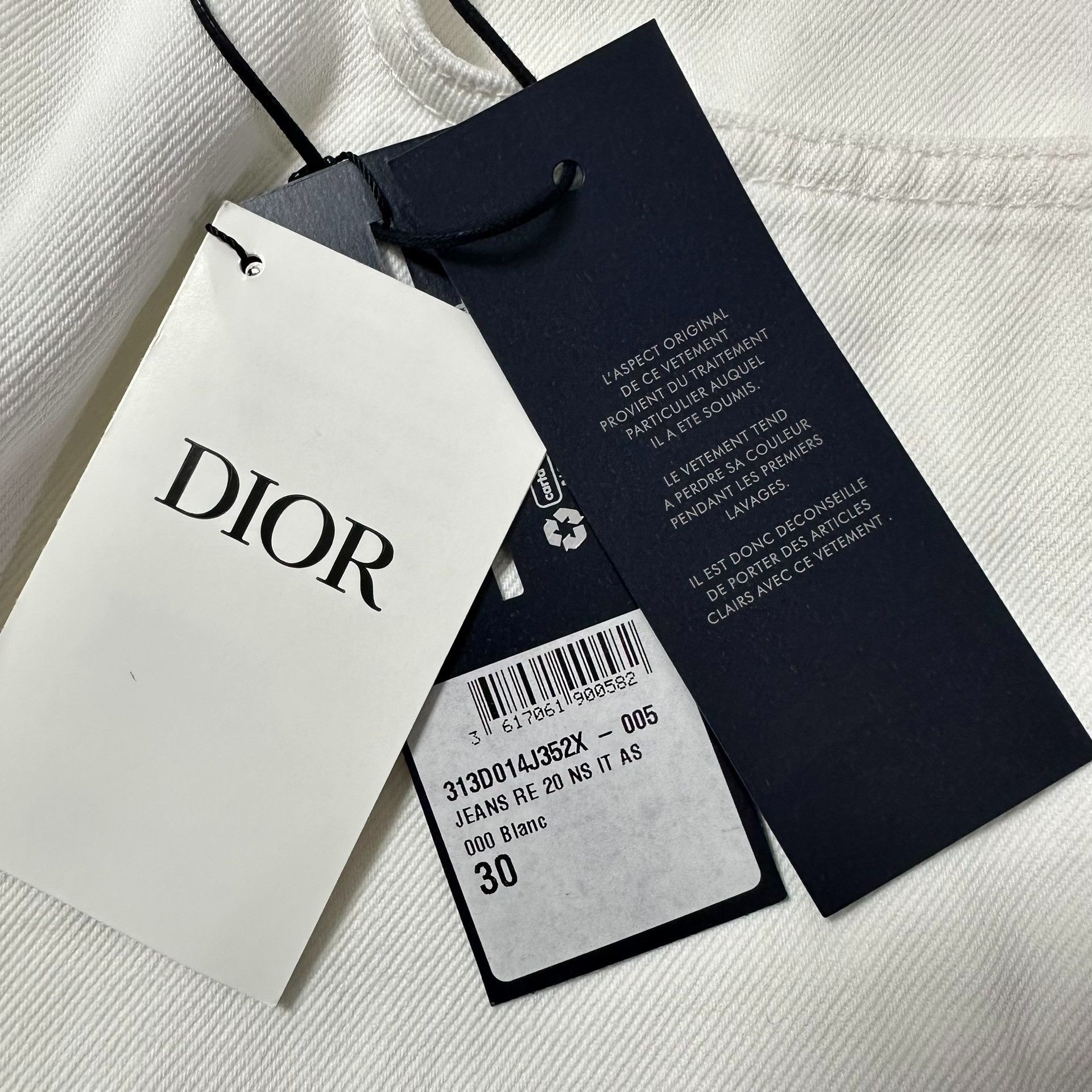 Dior Dior Latest Milky White Jeans Size US 30 / EU 46 - 2 Thumbnail