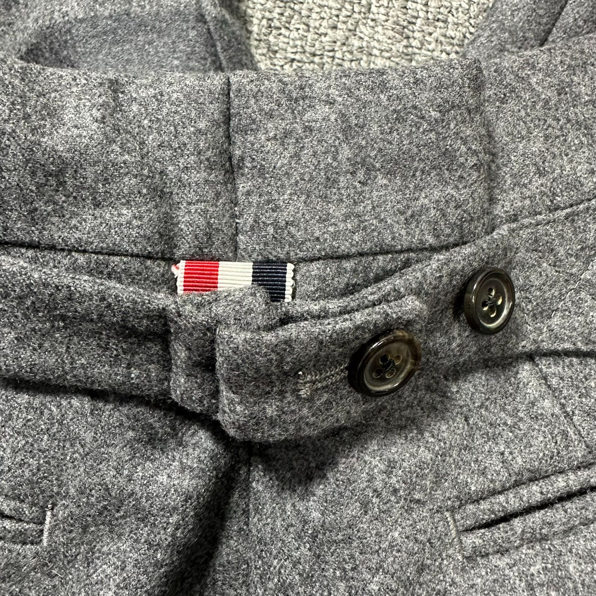 Thom Browne Thom Browne Gray Four Stripes Wool Trousers Size US 26 / EU 42 - 5 Thumbnail