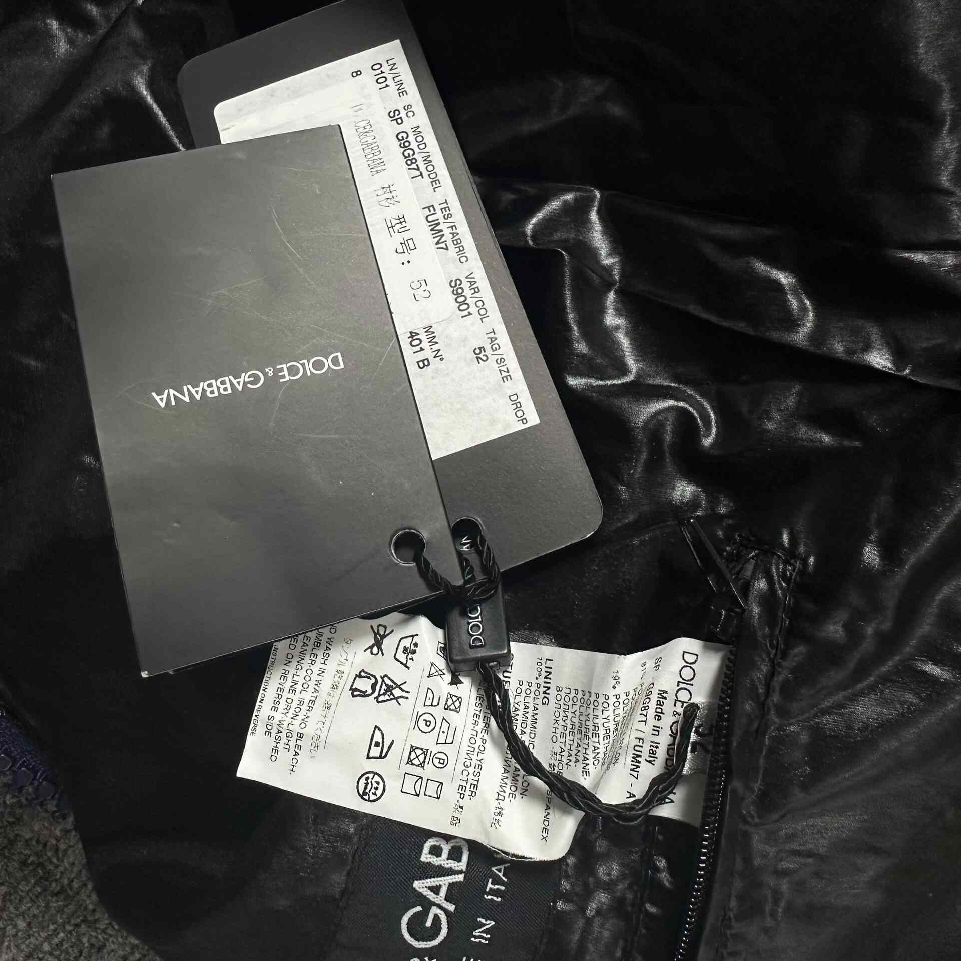 Dolce & Gabbana Dolce&Gabbana 23FW Runway Shiny Colorblock Biker Down Jacket Size US L / EU 52-54 / 3 - 7 Thumbnail