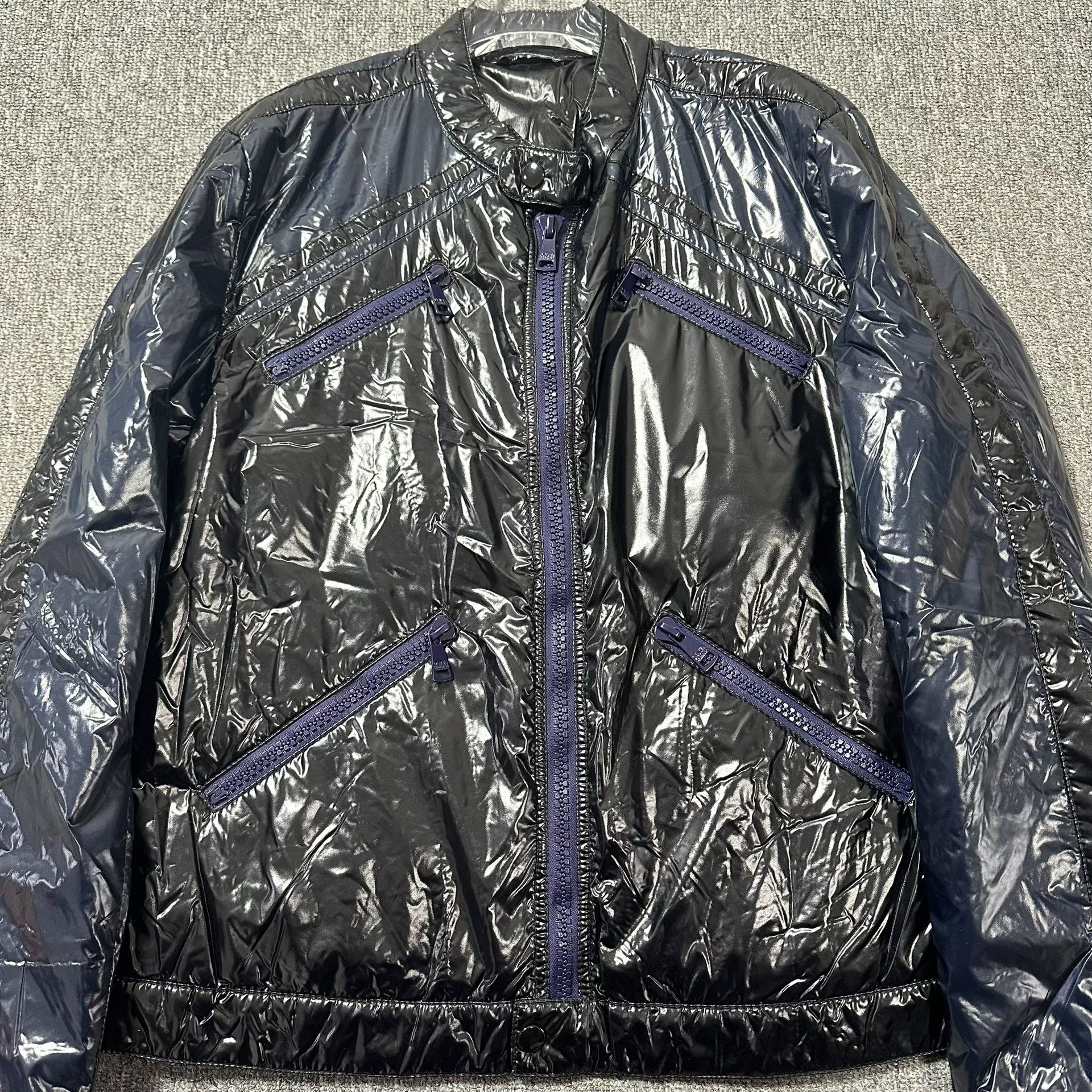 Dolce & Gabbana Dolce&Gabbana 23FW Runway Shiny Colorblock Biker Down Jacket Size US L / EU 52-54 / 3 - 2 Thumbnail