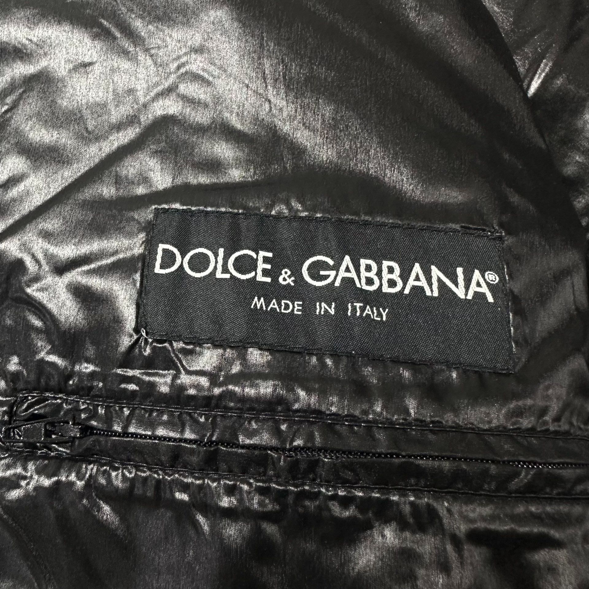 Dolce & Gabbana Dolce&Gabbana 23FW Runway Shiny Colorblock Biker Down Jacket Size US L / EU 52-54 / 3 - 6 Thumbnail