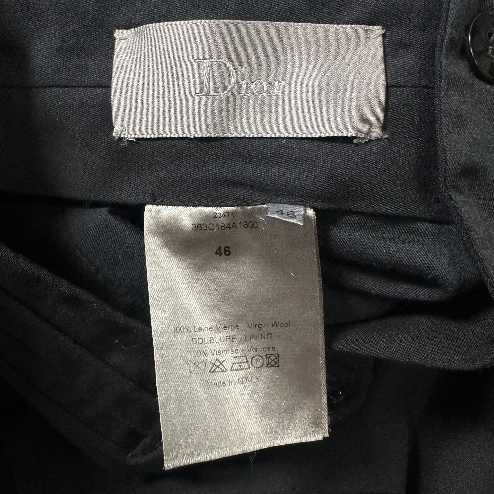 Dior Dior Black Double Waistband Tailored Pants Size US 30 / EU 46 - 6 Thumbnail