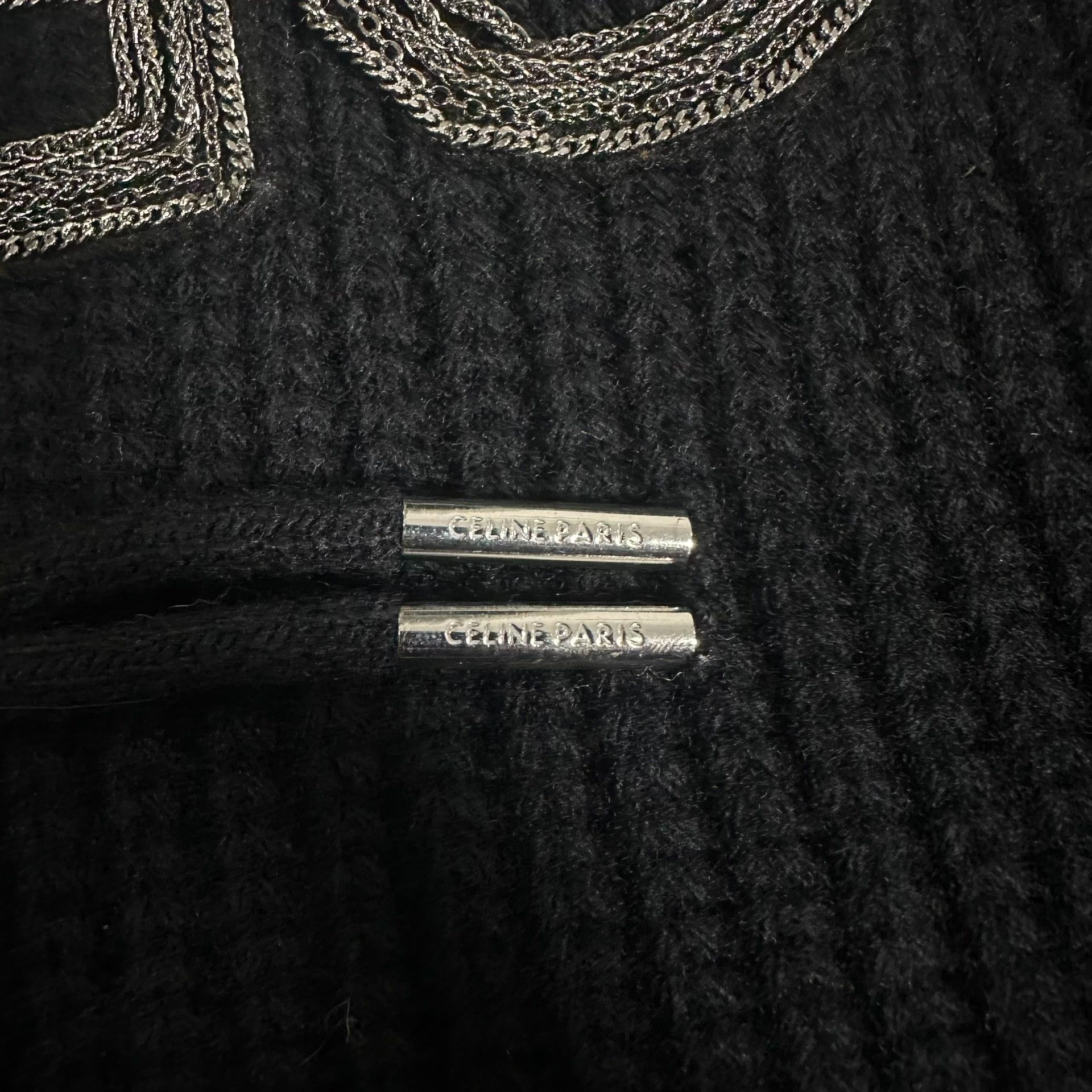Celine Celine Letter Chain Hoodie Sweatshirt Size XL / US 12-14 / IT 48-50 - 2 Thumbnail
