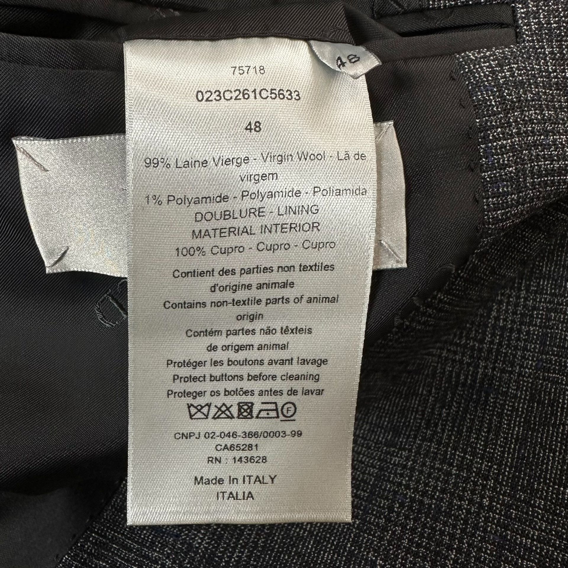 Dior Dior Man Wool Check Peak Lapel Suit Size US M / EU 48-50 / 2 - 7 Thumbnail