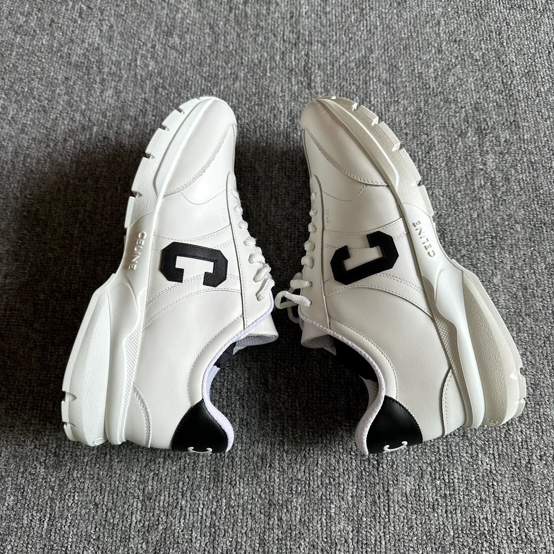 Celine Celine Triomphe C White Casual Sneakers Size US 8 / EU 41 - 3 Thumbnail
