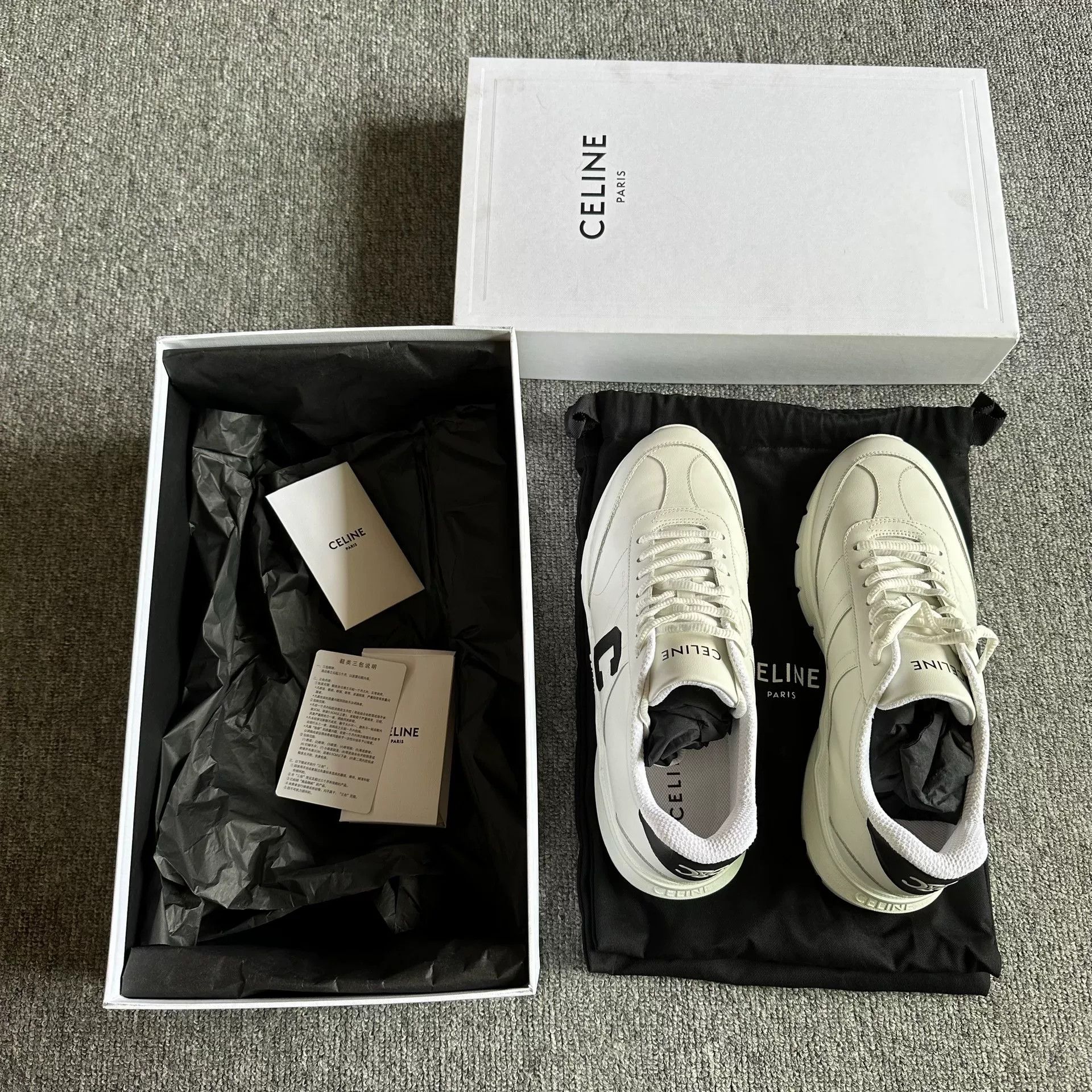 Celine Celine Triomphe C White Casual Sneakers Size US 8 / EU 41 - 6 Thumbnail