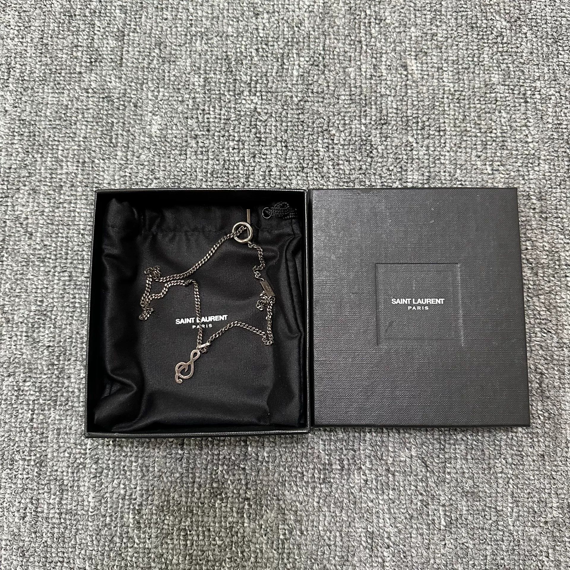 Saint Laurent Paris Saint Laurent 16SS 925 Silver Music Note Necklace Size ONE SIZE - 4 Thumbnail