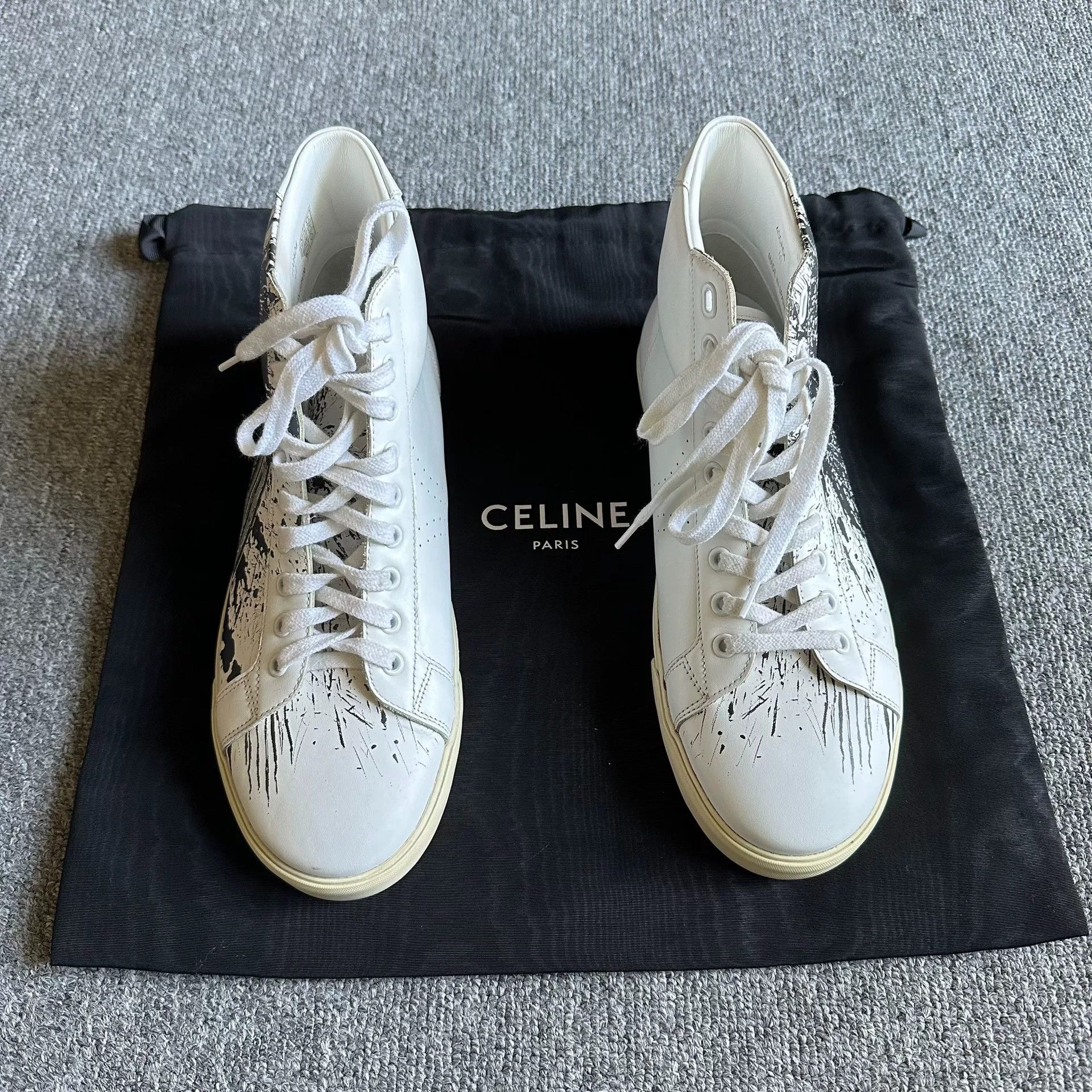 Celine Celine Black Graffiti Sneakers Size US 8 / EU 41 - 7 Thumbnail