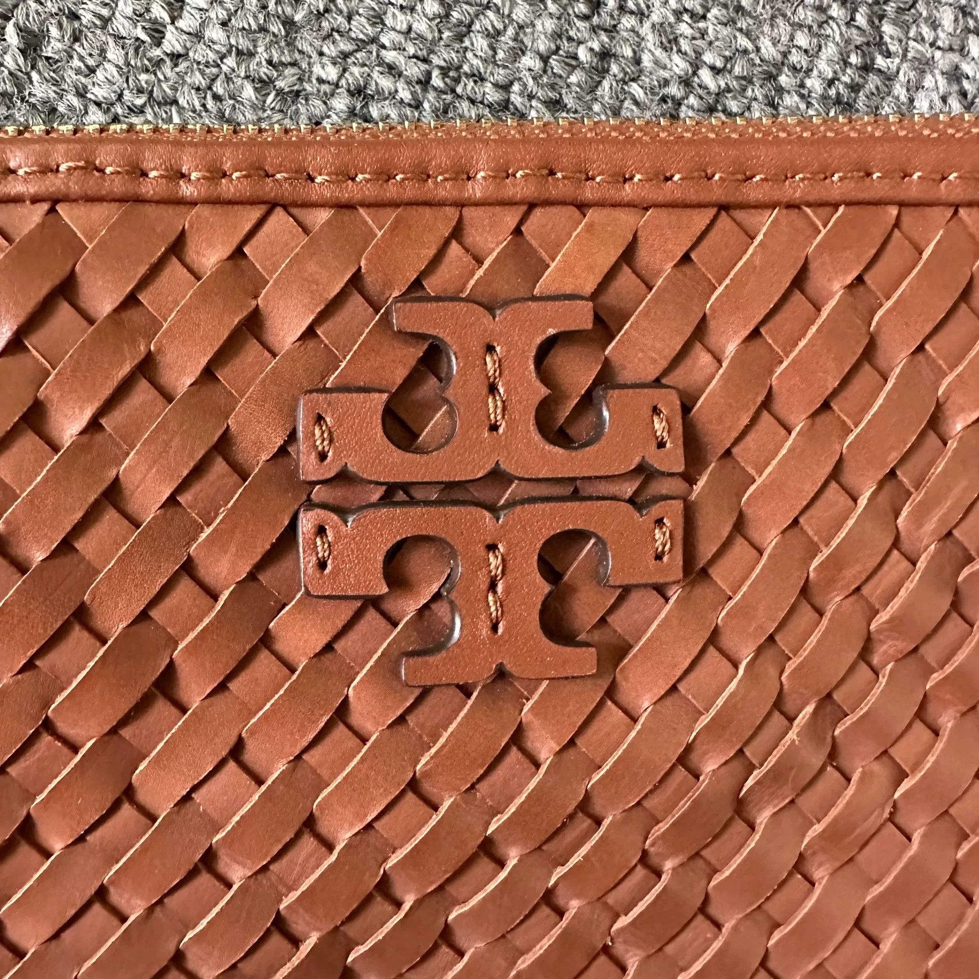 Tory Burch Tory Burch Cowhide Leather Woven Clutch Size ONE SIZE - 3 Thumbnail