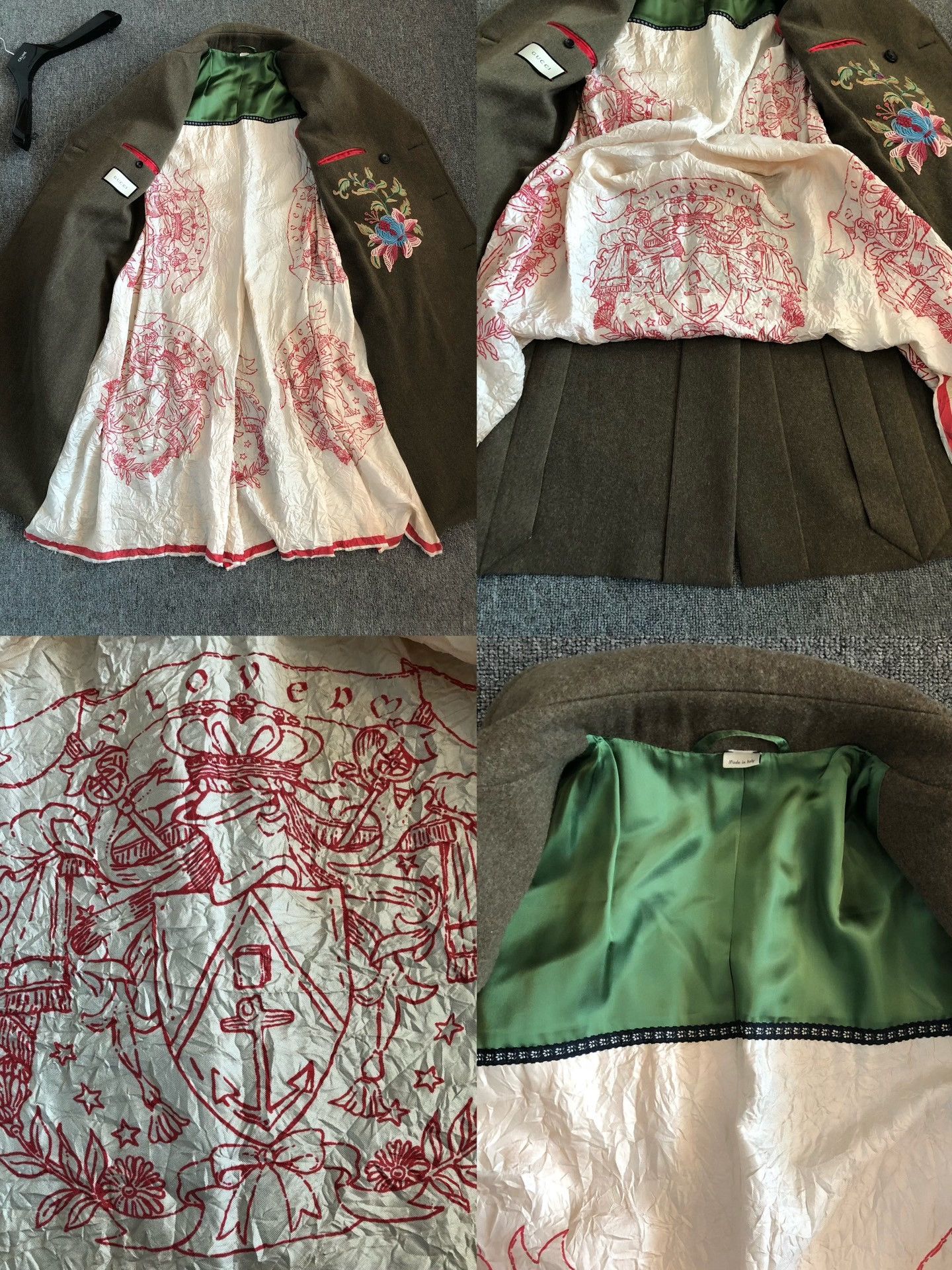 Gucci Gucci Embroidered Double-Breasted Wool Coat Size US M / EU 48-50 / 2 - 7 Thumbnail