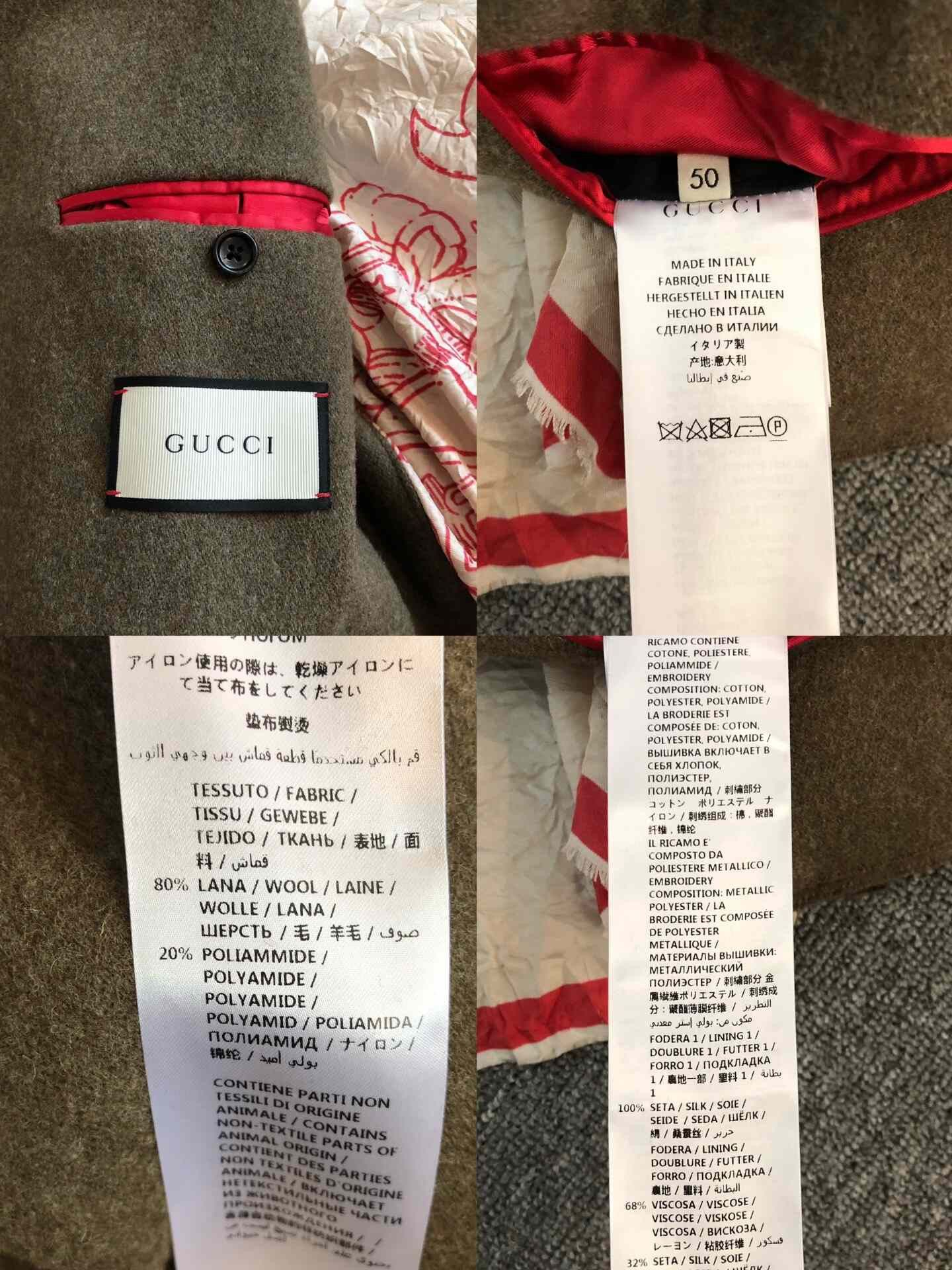 Gucci Gucci Embroidered Double-Breasted Wool Coat Size US M / EU 48-50 / 2 - 8 Thumbnail