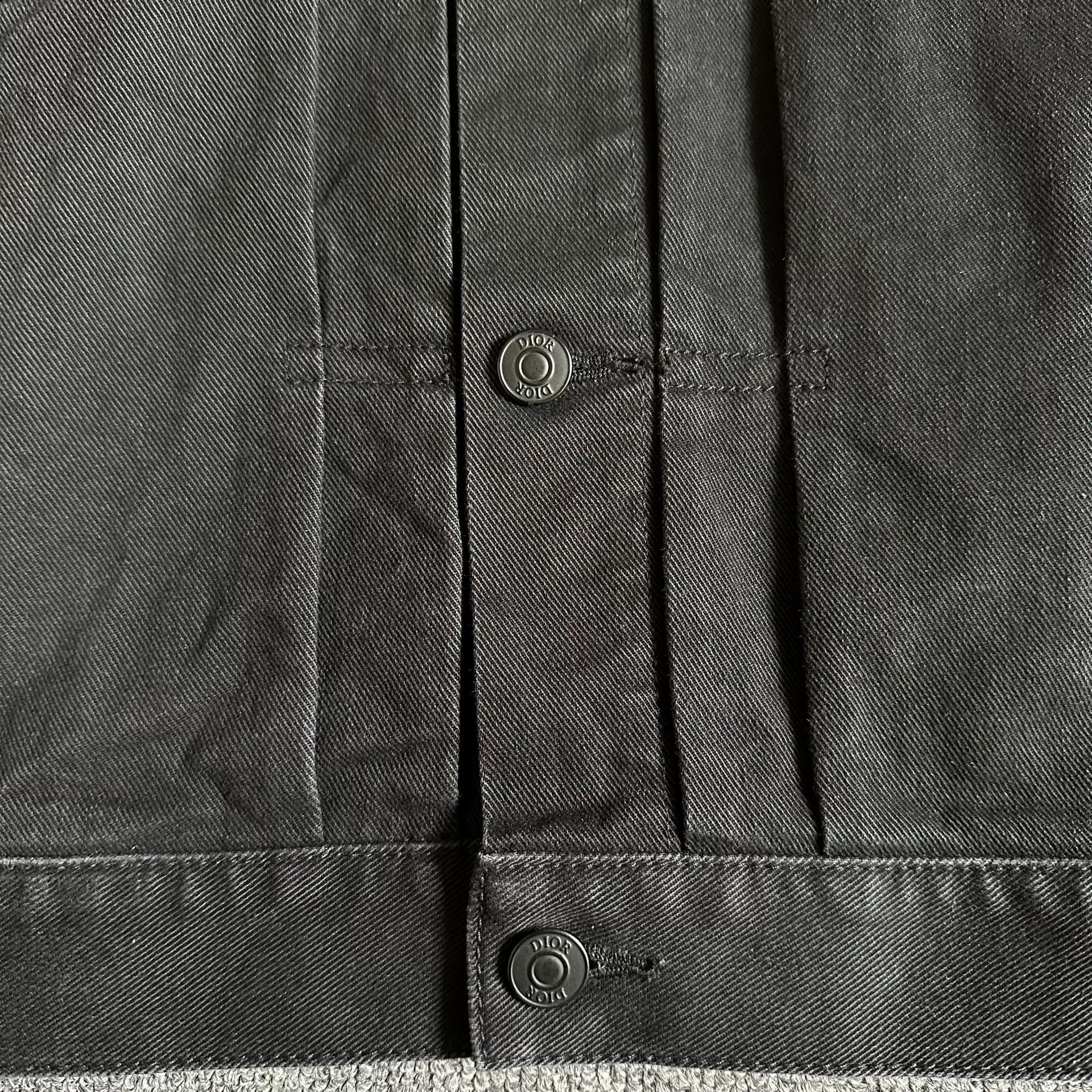Dior Dior Black Distressed Back Floral Denim Jacket Size US L / EU 52-54 / 3 - 2 Thumbnail
