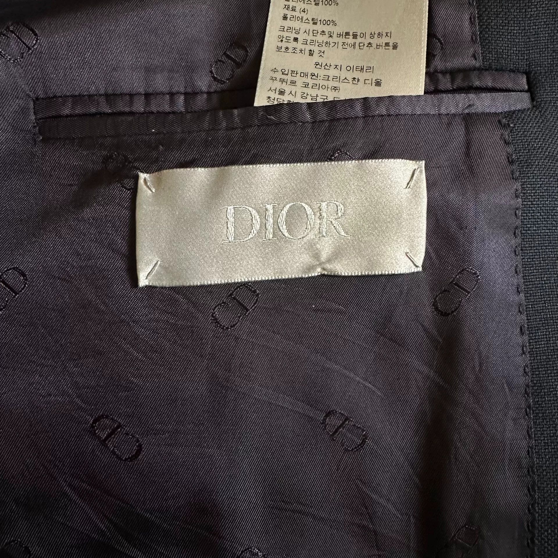 Dior Dior Navy Blue Patchwork Short Blazer Size US M / EU 48-50 / 2 - 5 Thumbnail