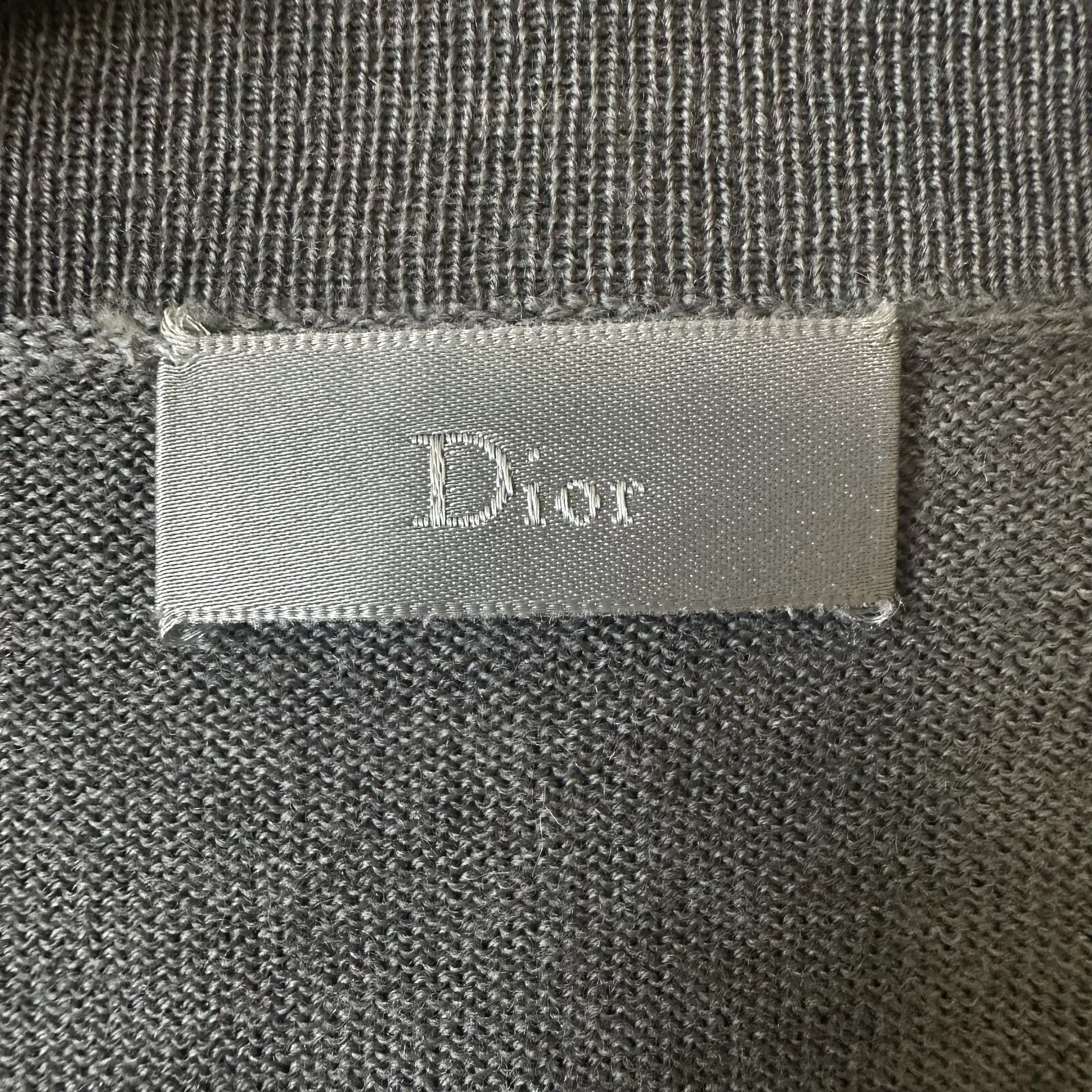 Dior Dior Gray Bee Wool Cardigan Jacket Size US S / EU 44-46 / 1 - 4 Thumbnail