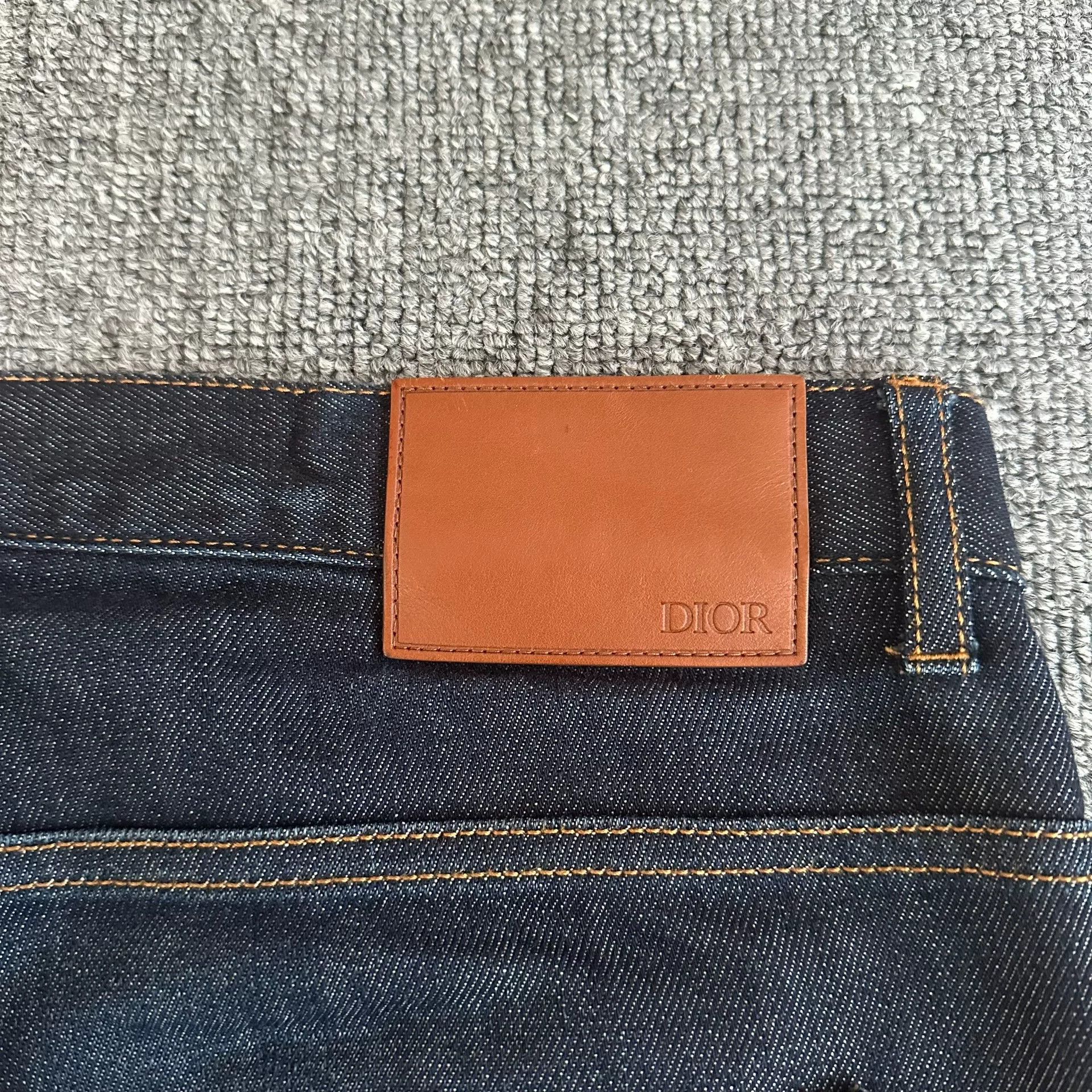 Dior Dior 19ss KAWS Embroidered Bee Raw Jeans Size US 31 - 5 Thumbnail