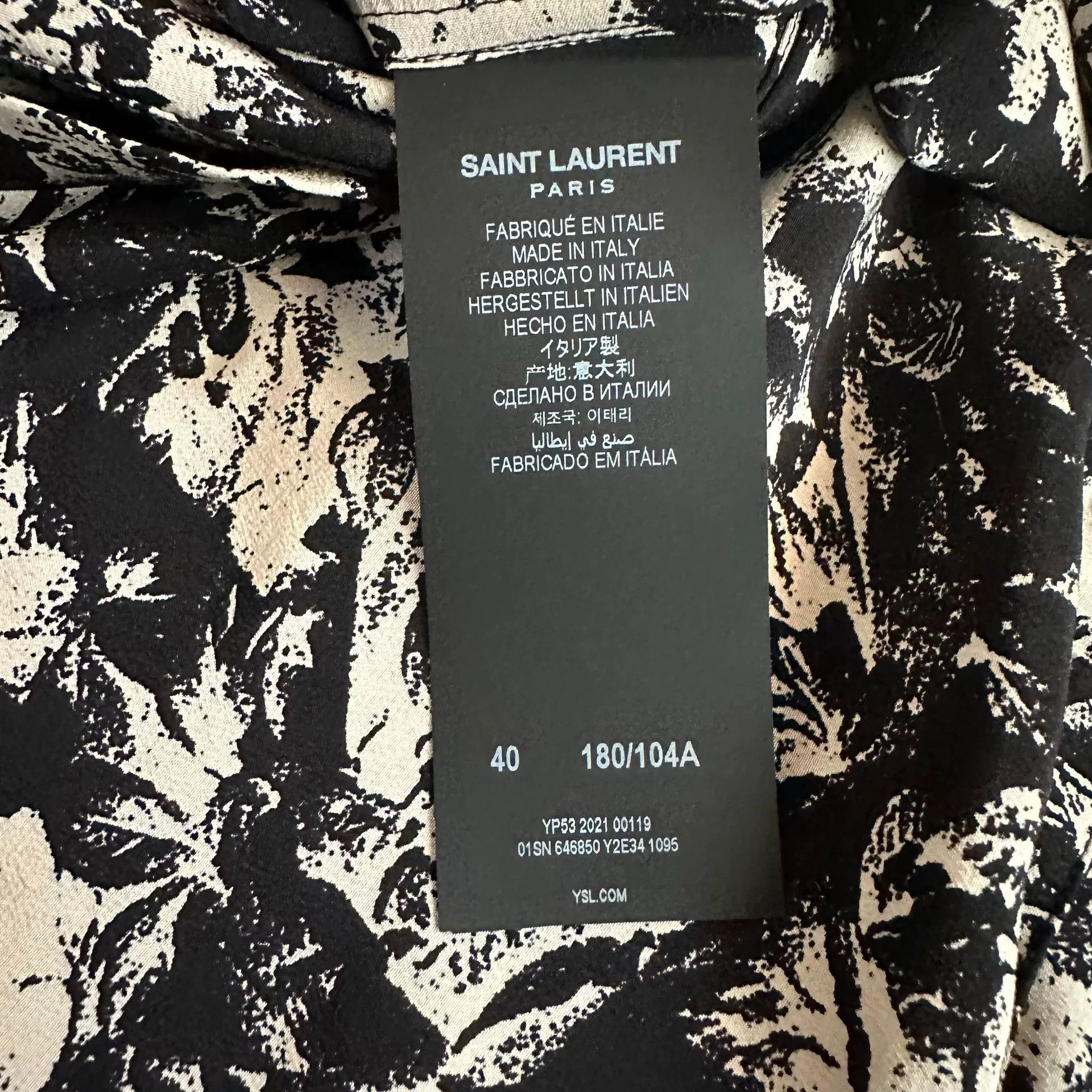 Saint Laurent Paris Saint Laurent French Rose Print Shirt Size US XXS / EU 40 - 5 Thumbnail