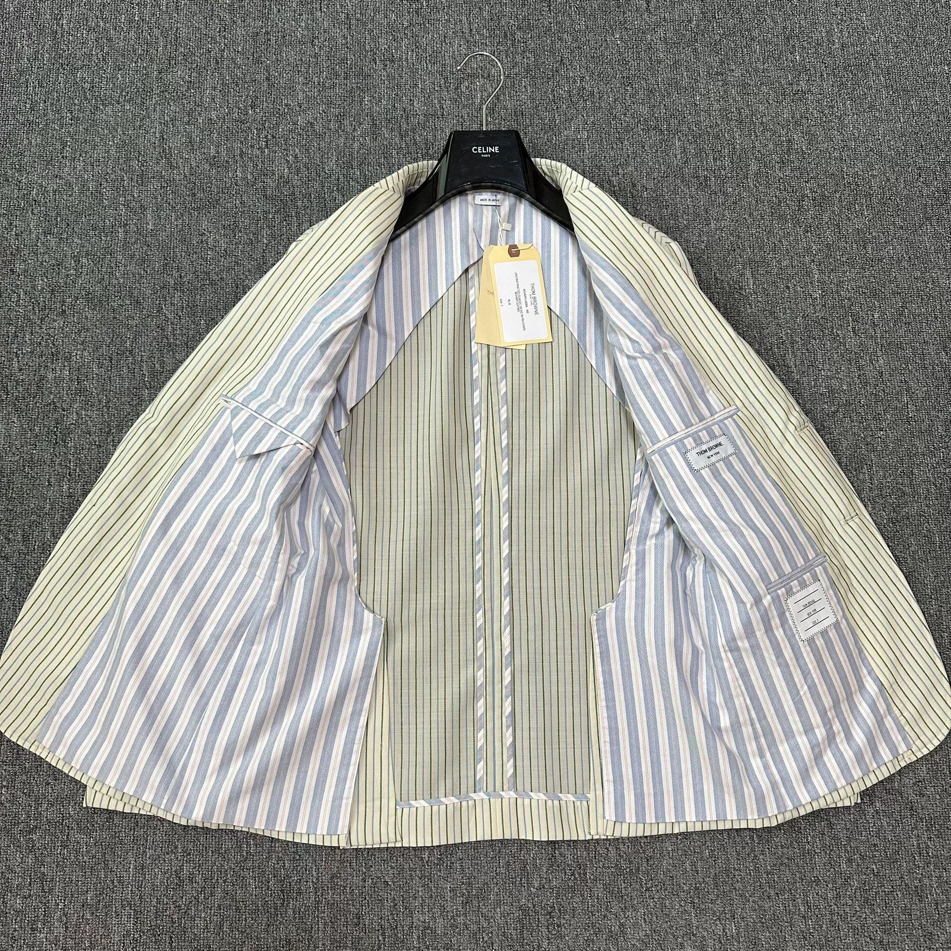 Thom Browne Thom Browne White Striped Suit Size US L / EU 52-54 / 3 - 6 Thumbnail