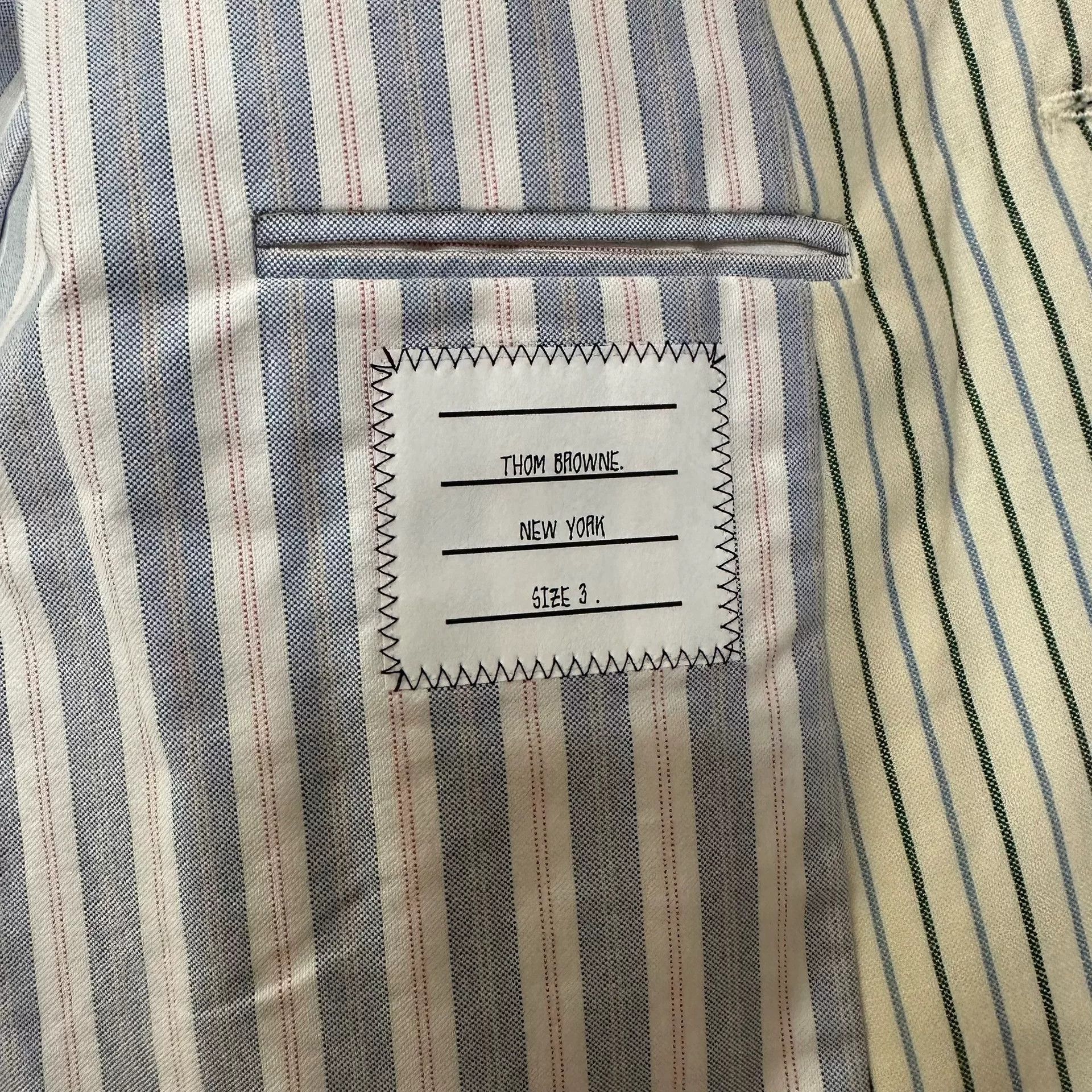 Thom Browne Thom Browne White Striped Suit Size US L / EU 52-54 / 3 - 7 Thumbnail