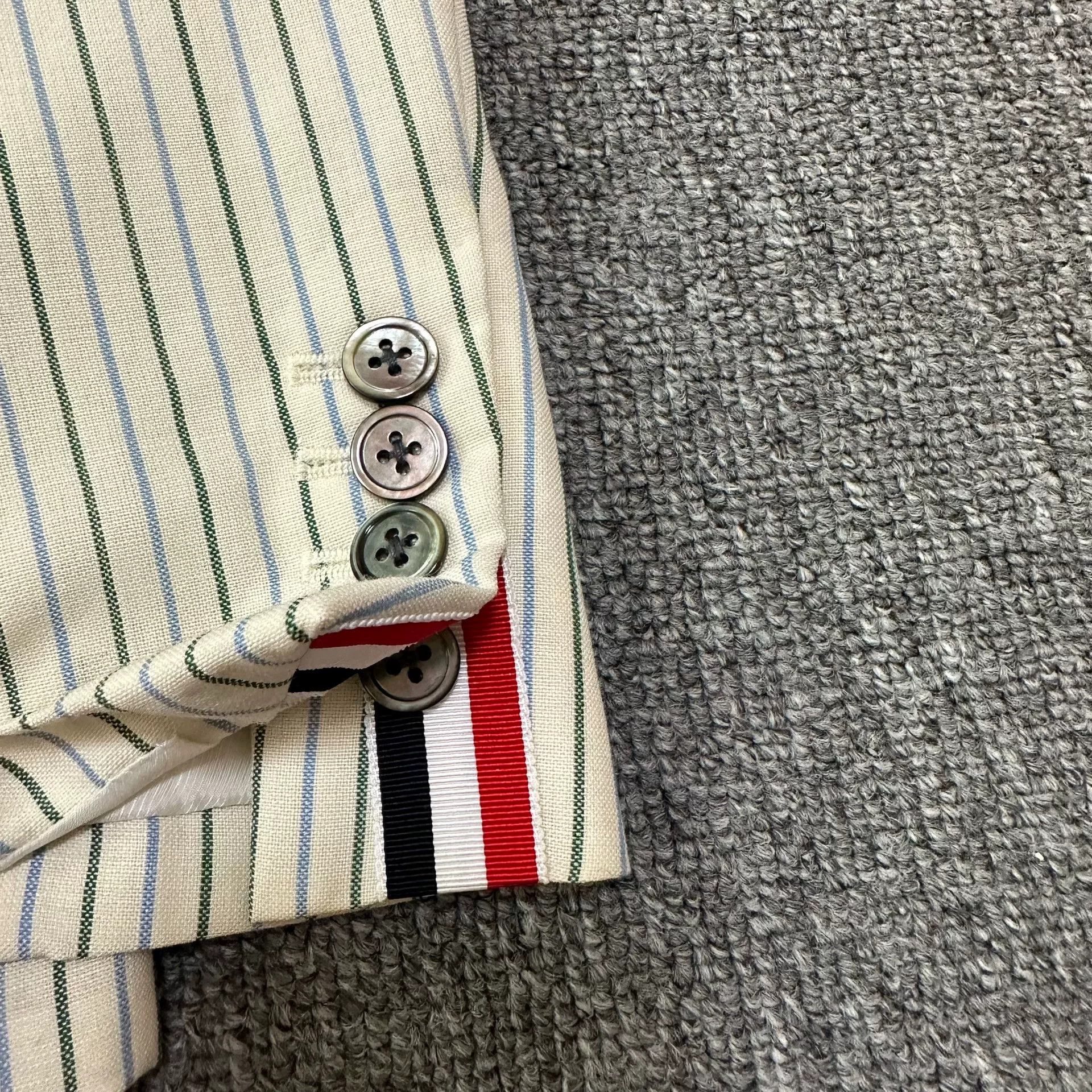 Thom Browne Thom Browne White Striped Suit Size US L / EU 52-54 / 3 - 3 Thumbnail