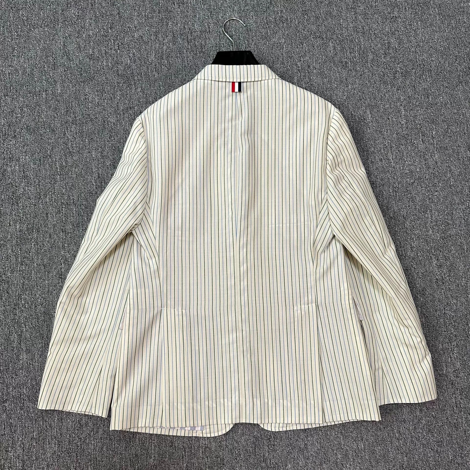 Thom Browne Thom Browne White Striped Suit Size US L / EU 52-54 / 3 - 5 Thumbnail