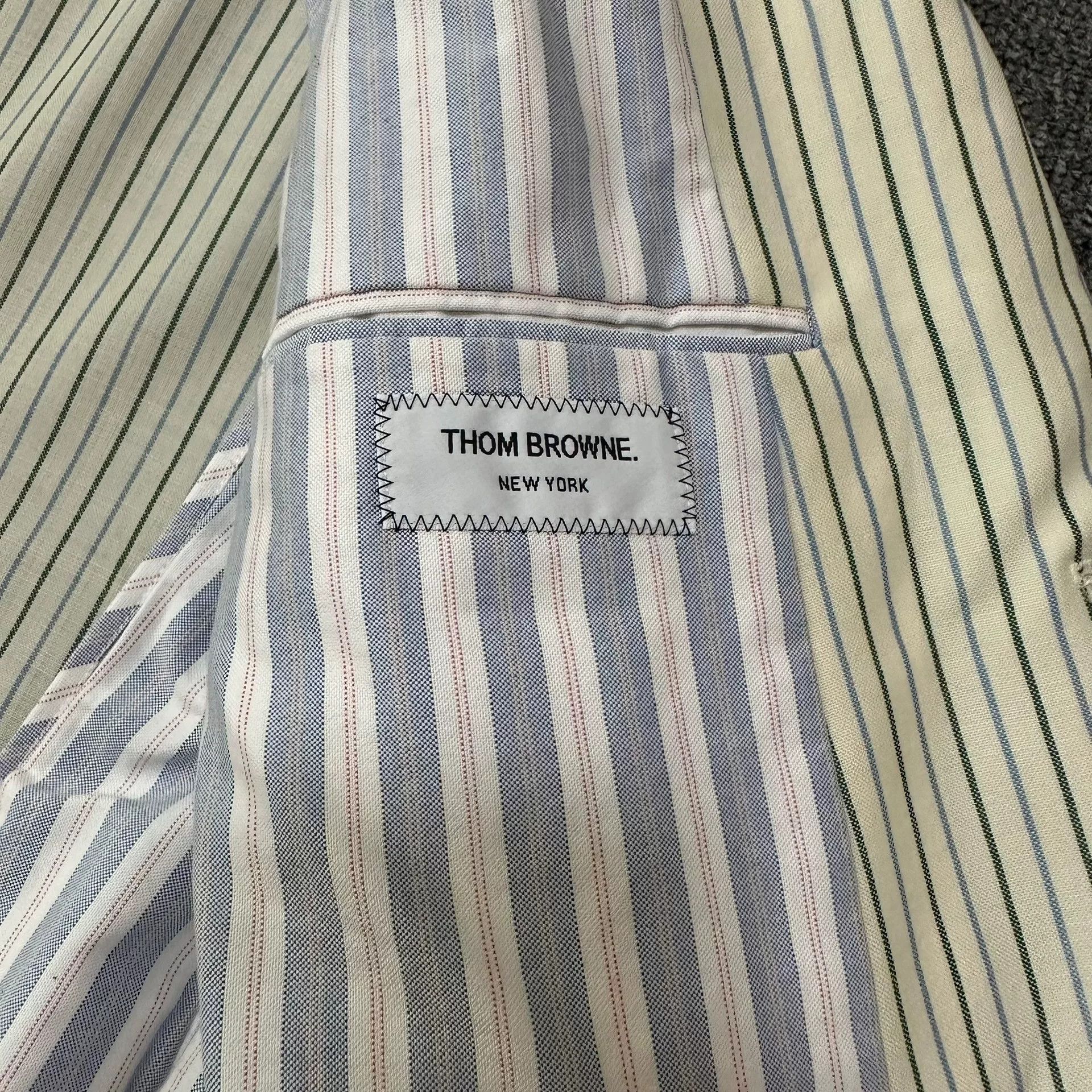 Thom Browne Thom Browne White Striped Suit Size US L / EU 52-54 / 3 - 8 Thumbnail