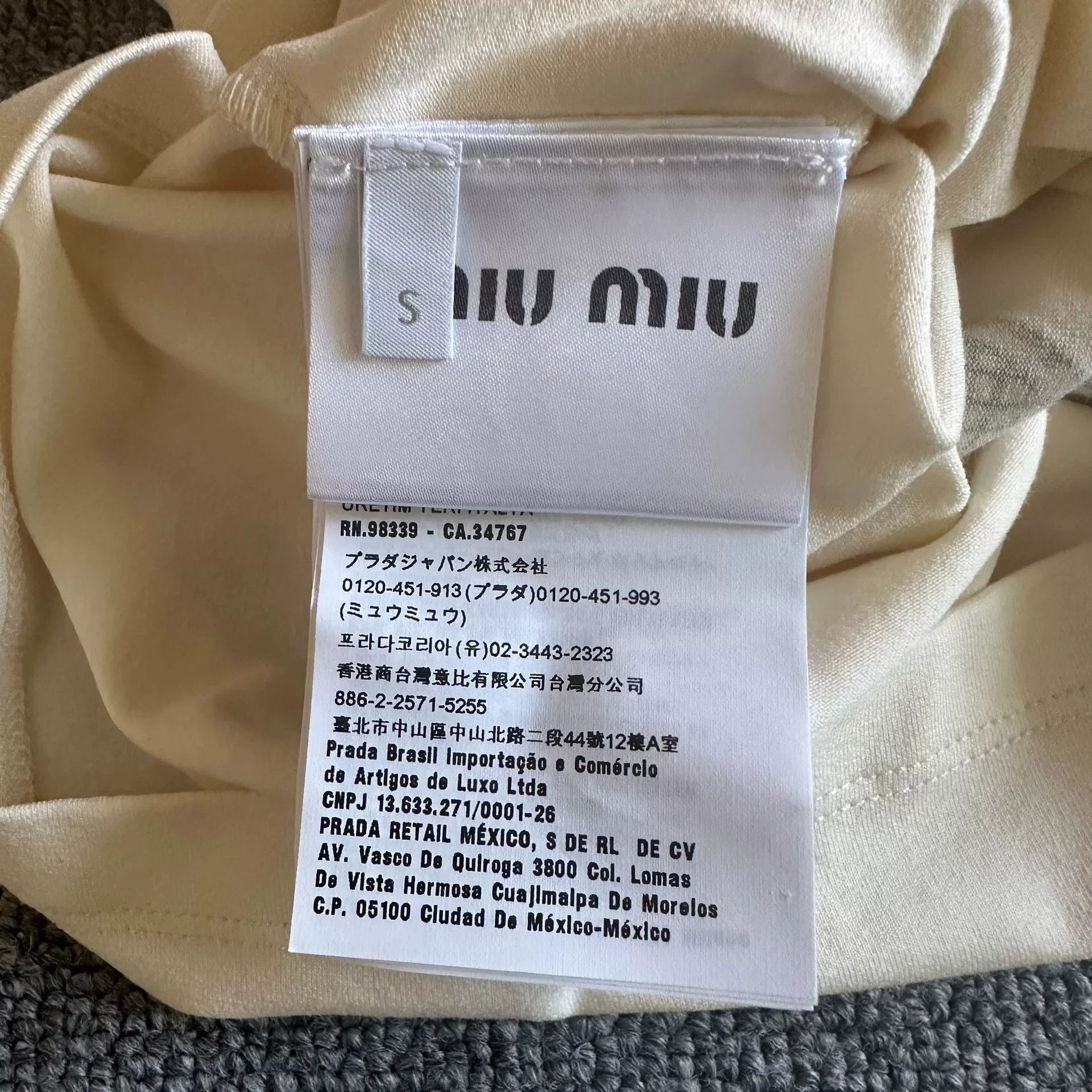 Miu Miu Miu Miu Beige Tennis Racket Short-Sleeve T-Shirt Size S / US 4 / IT 40 - 4 Thumbnail