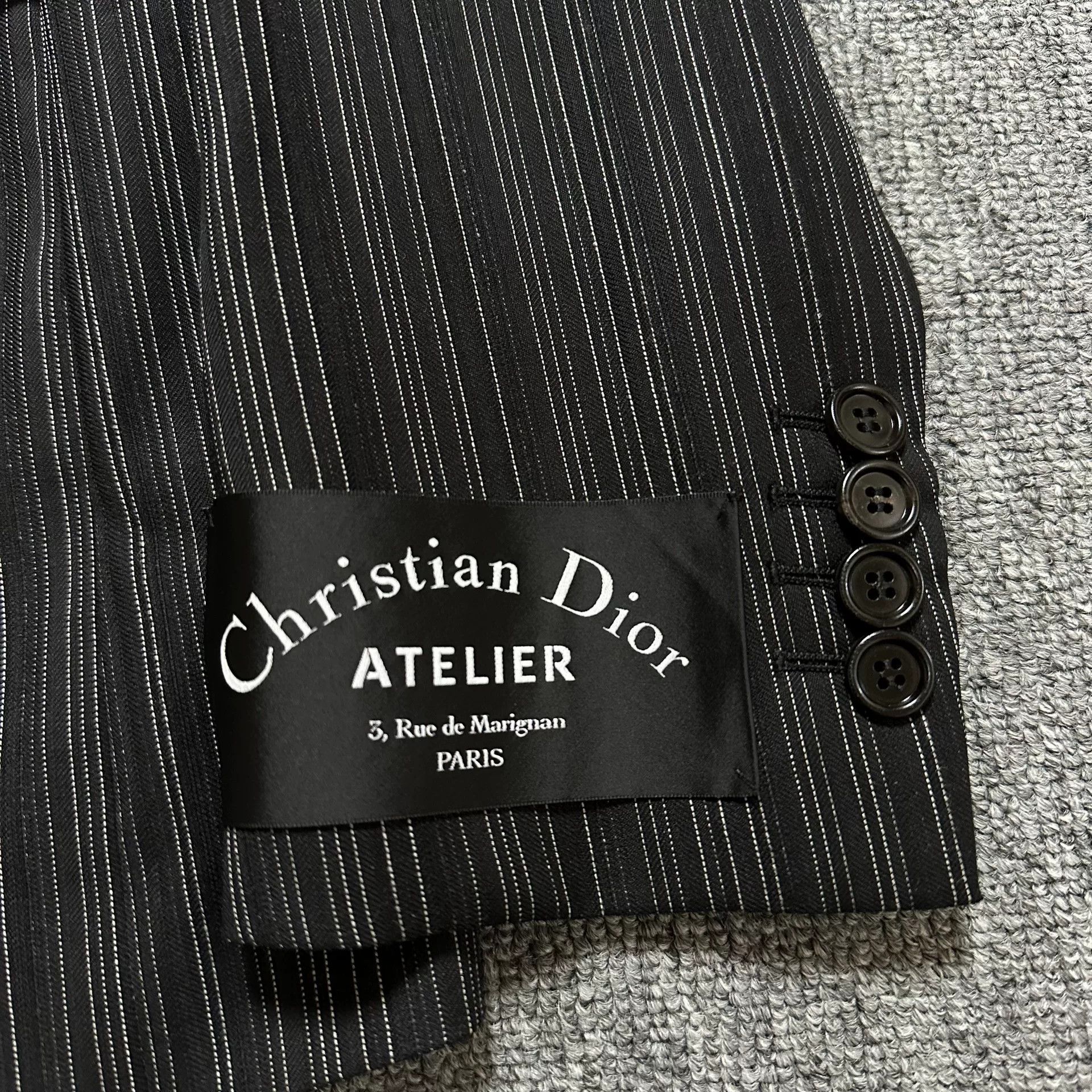 Dior Dior Homme 18FW Stripe Silver Thread Suit Size US M / EU 48-50 / 2 - 2 Thumbnail