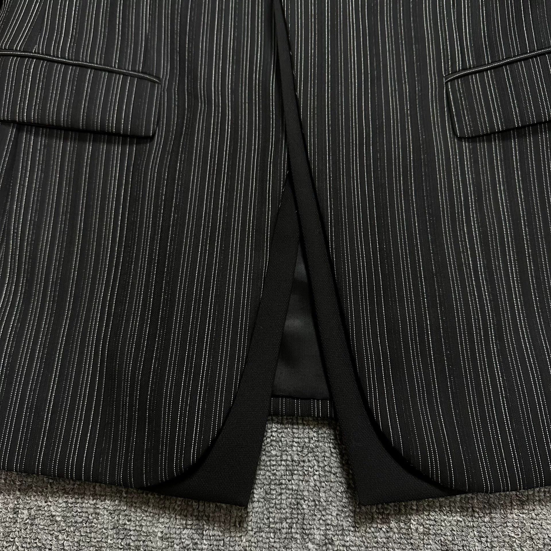 Dior Dior Homme 18FW Stripe Silver Thread Suit Size US M / EU 48-50 / 2 - 4 Thumbnail