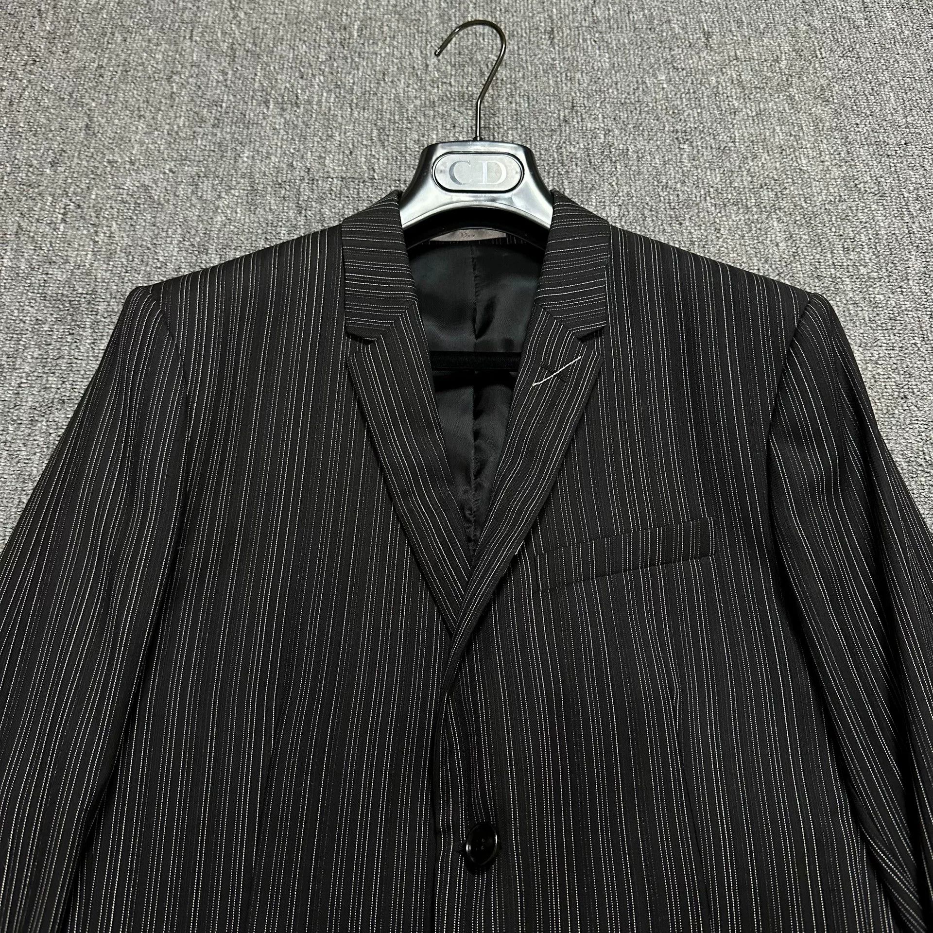 Dior Dior Homme 18FW Stripe Silver Thread Suit Size US M / EU 48-50 / 2 - 3 Thumbnail