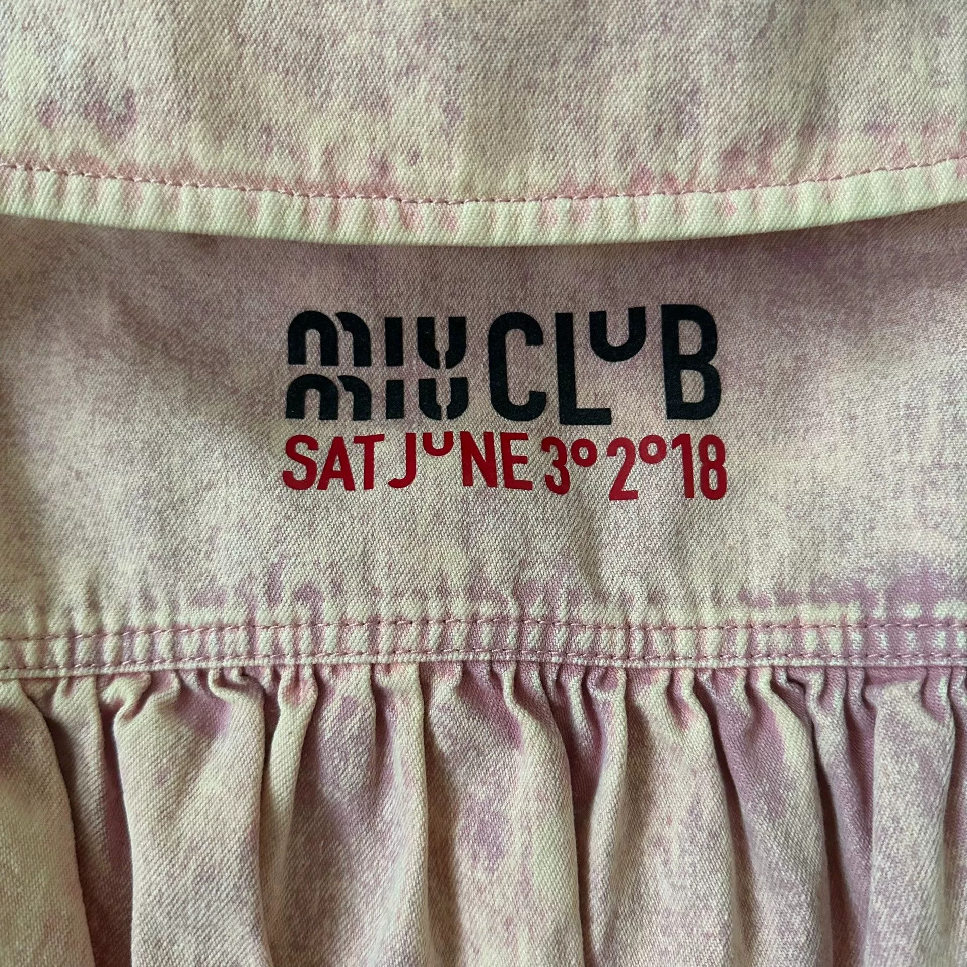 Miu Miu Miu Miu Pink Distressed Denim Cropped Jacket Size S / US 4 / IT 40 - 4 Thumbnail