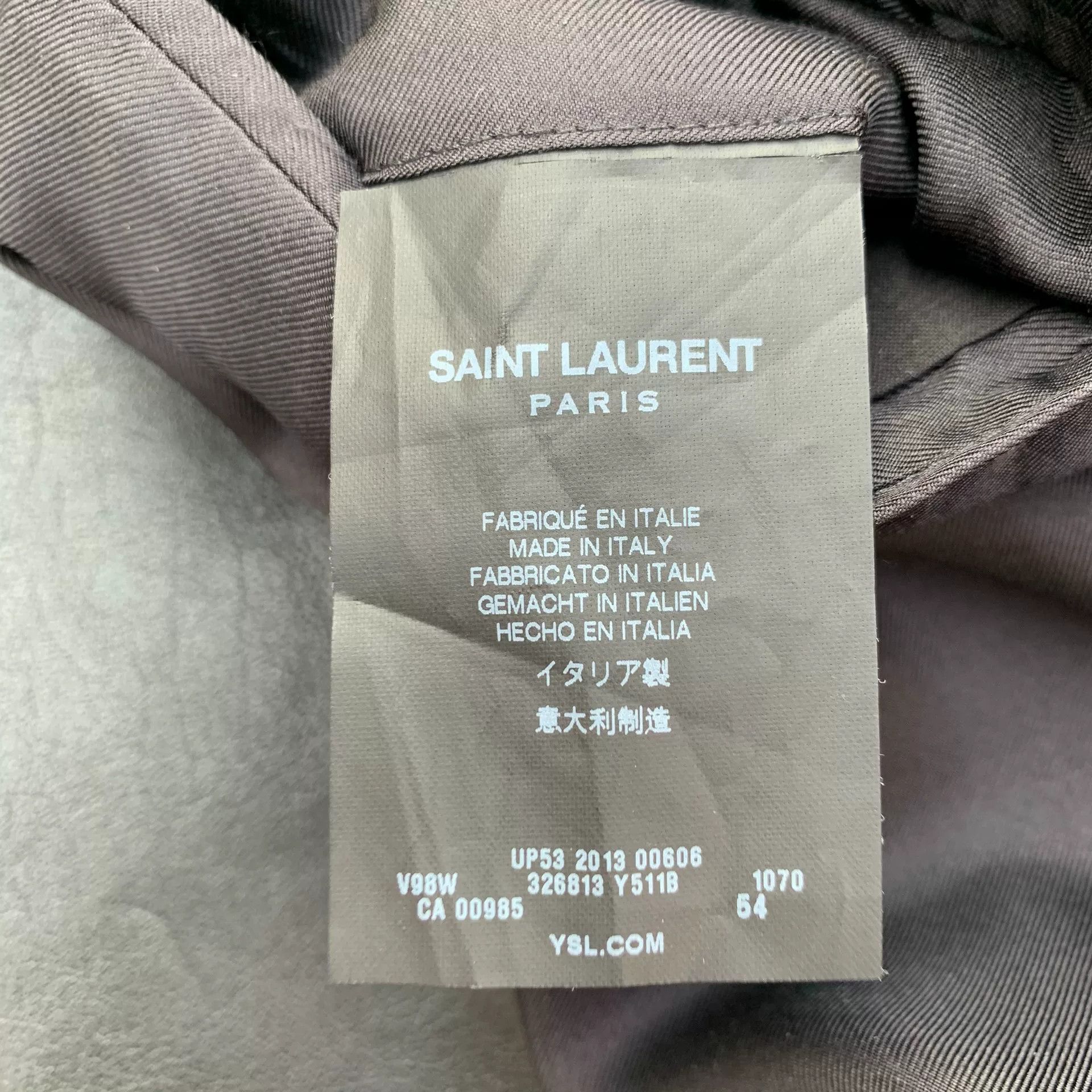 Saint Laurent Paris Saint Laurent 13FW Wool Leather Suit Size US L / EU 52-54 / 3 - 7 Thumbnail