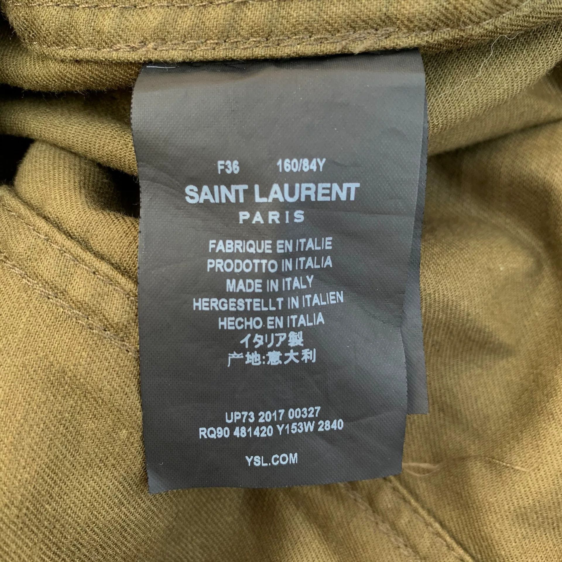Saint Laurent Paris Saint Laurent Military Green Trench Coat Dress Size XS / US 0-2 / IT 36-38 - 6 Thumbnail