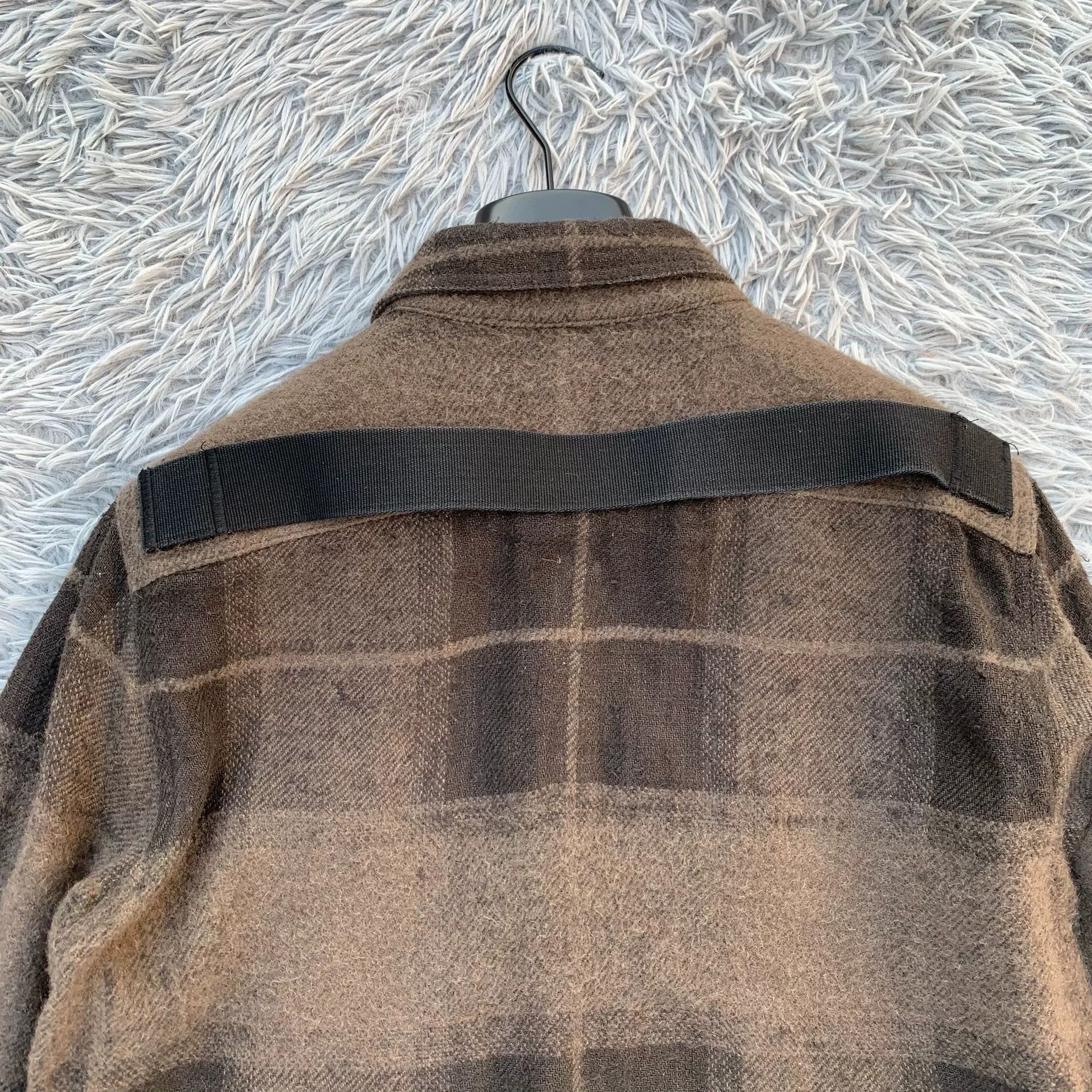 Rick Owens Rick Owens Brown Plaid Wool Shirt Size US M / EU 48-50 / 2 - 4 Thumbnail