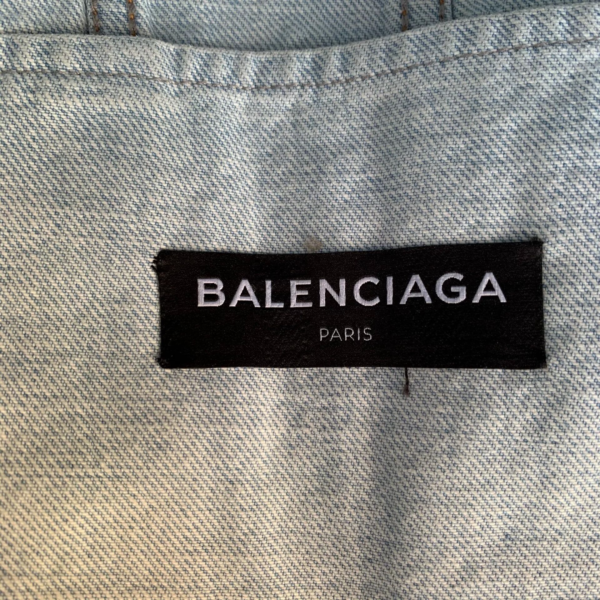 Balenciaga Balenciaga 18SS Coated Denim Jacket Size US S / EU 44-46 / 1 - 5 Thumbnail