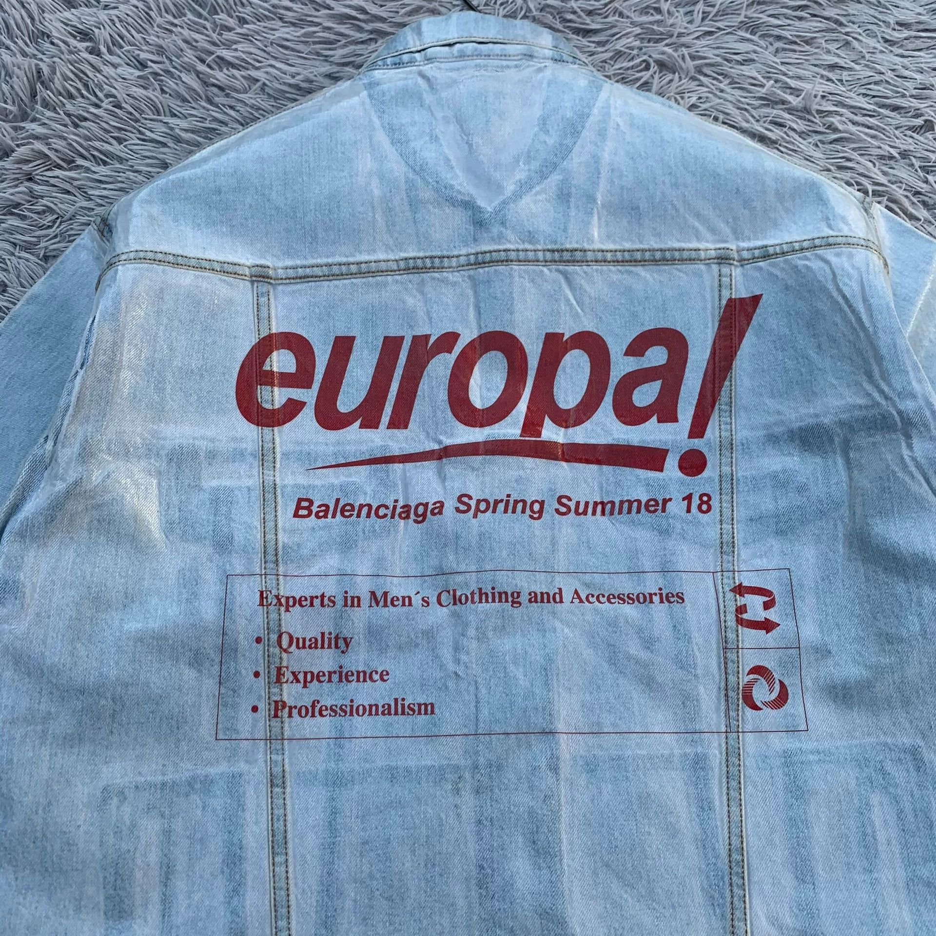 Balenciaga Balenciaga 18SS Coated Denim Jacket Size US S / EU 44-46 / 1 - 4 Thumbnail