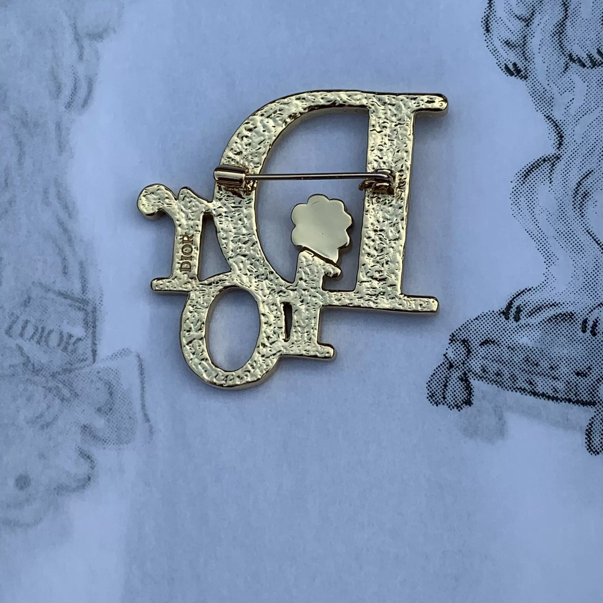 Dior Dior Letter Flower Brooch Size ONE SIZE - 4 Thumbnail