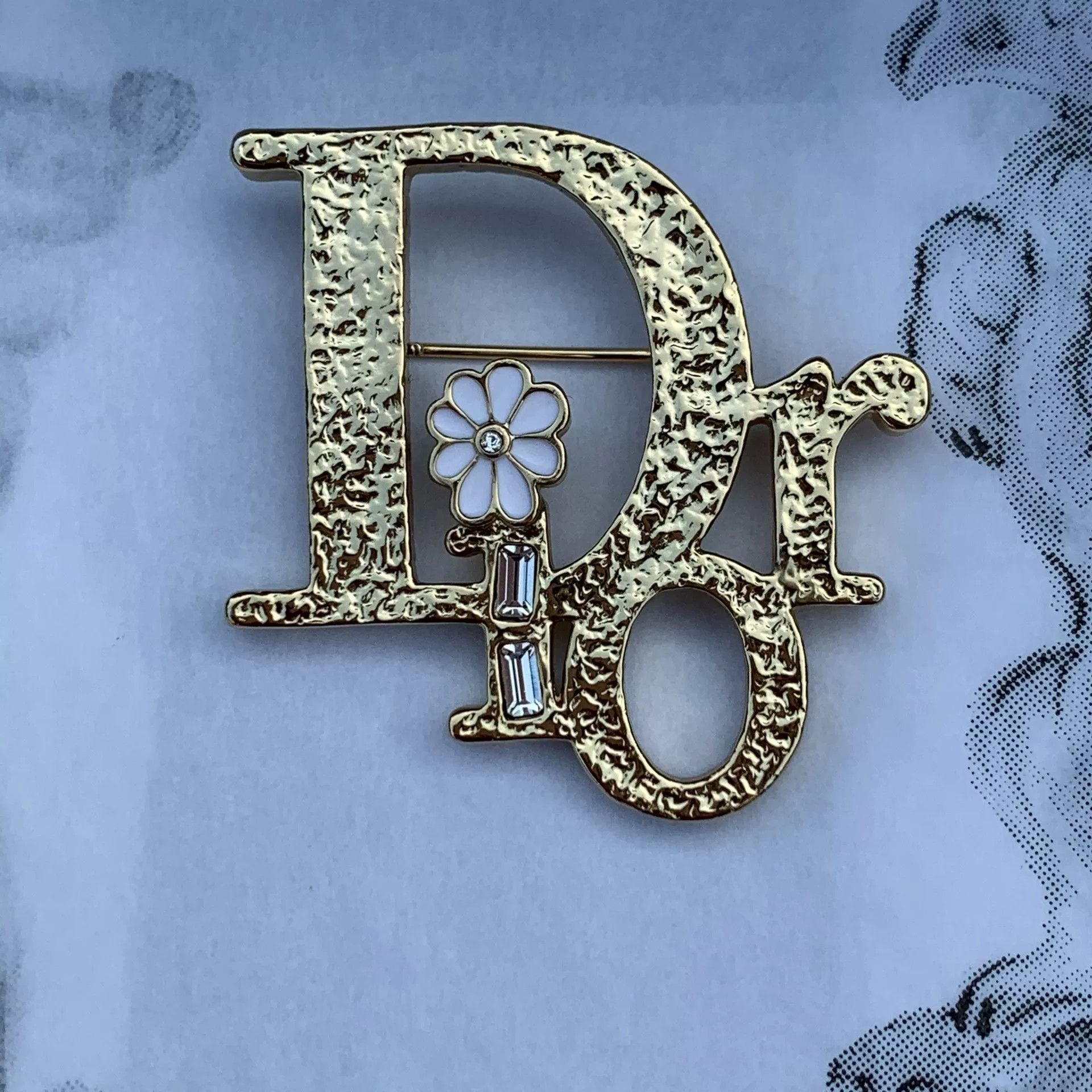 Dior Dior Letter Flower Brooch Size ONE SIZE - 2 Thumbnail