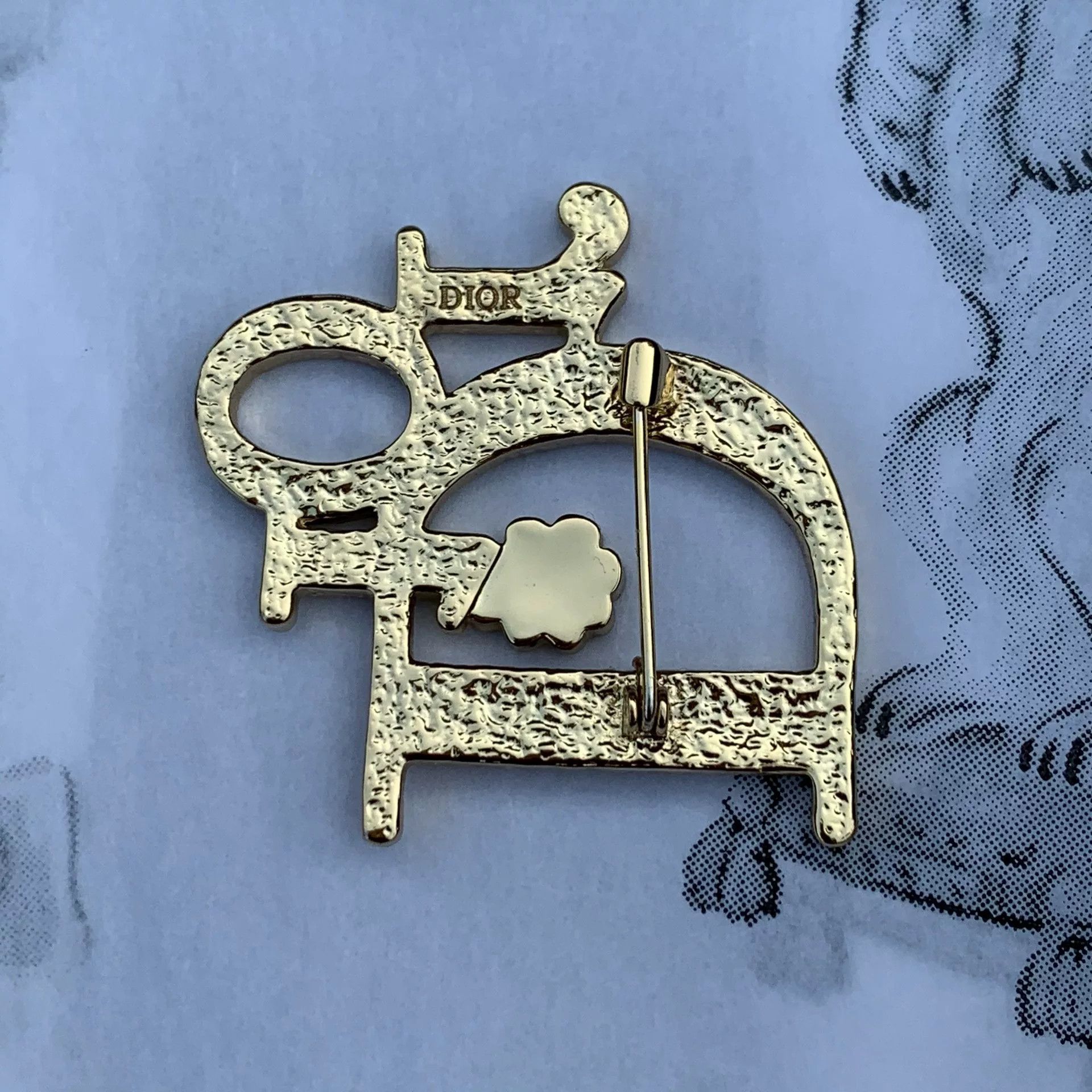 Dior Dior Letter Flower Brooch Size ONE SIZE - 5 Thumbnail