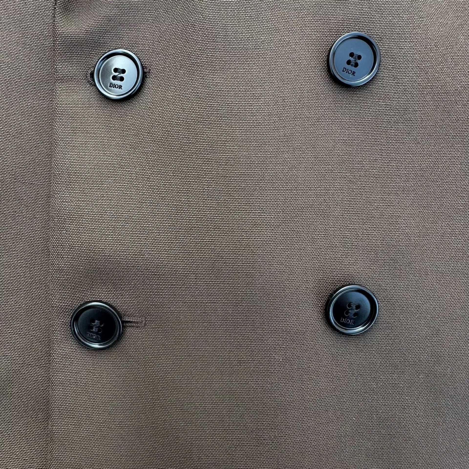 Dior Dior Khaki Double-Breasted Wool Coat Size US M / EU 48-50 / 2 - 4 Thumbnail