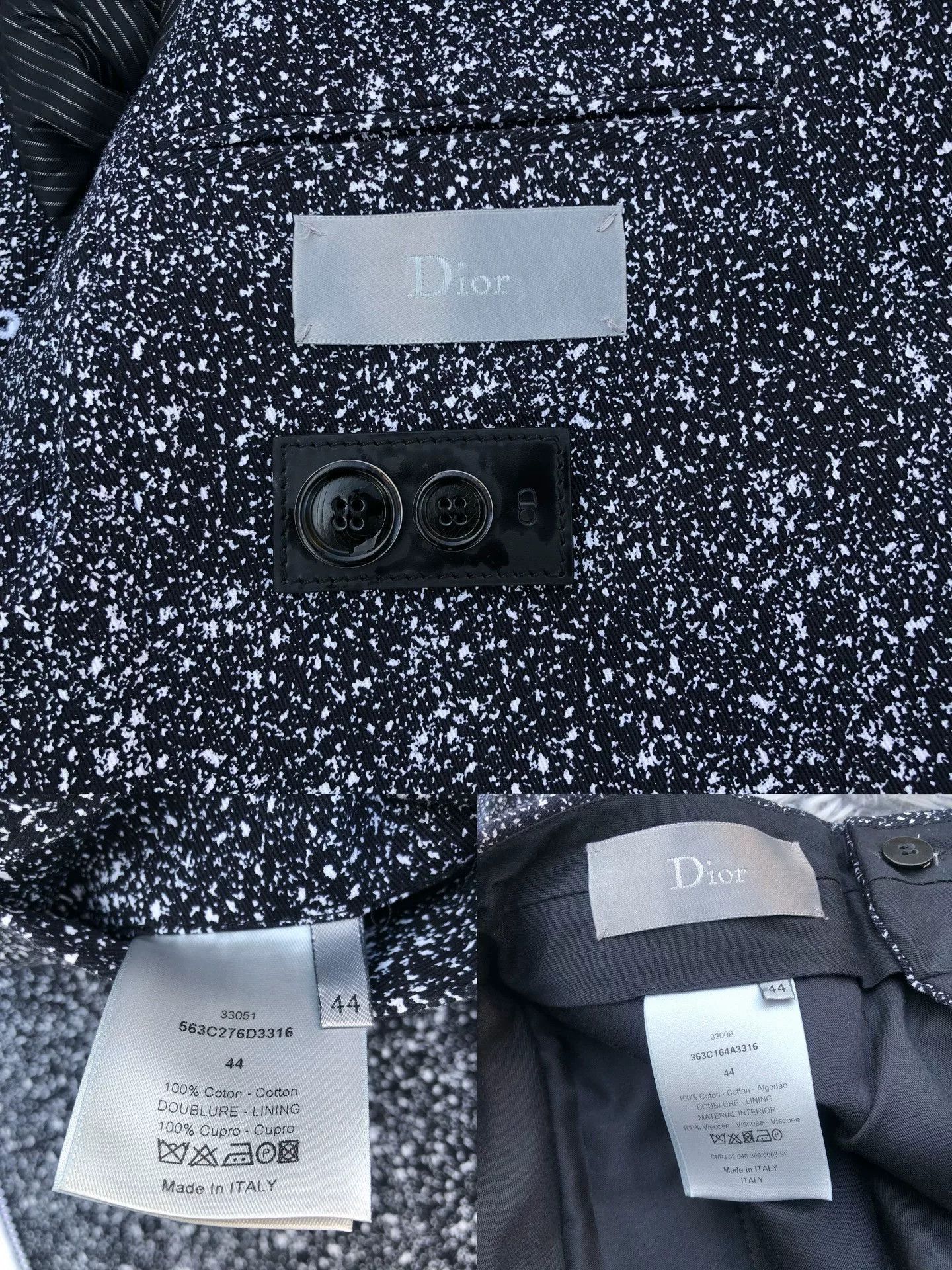 Dior Dior Homme Snowflake Splatter Suit Size US S / EU 44-46 / 1 - 9 Thumbnail
