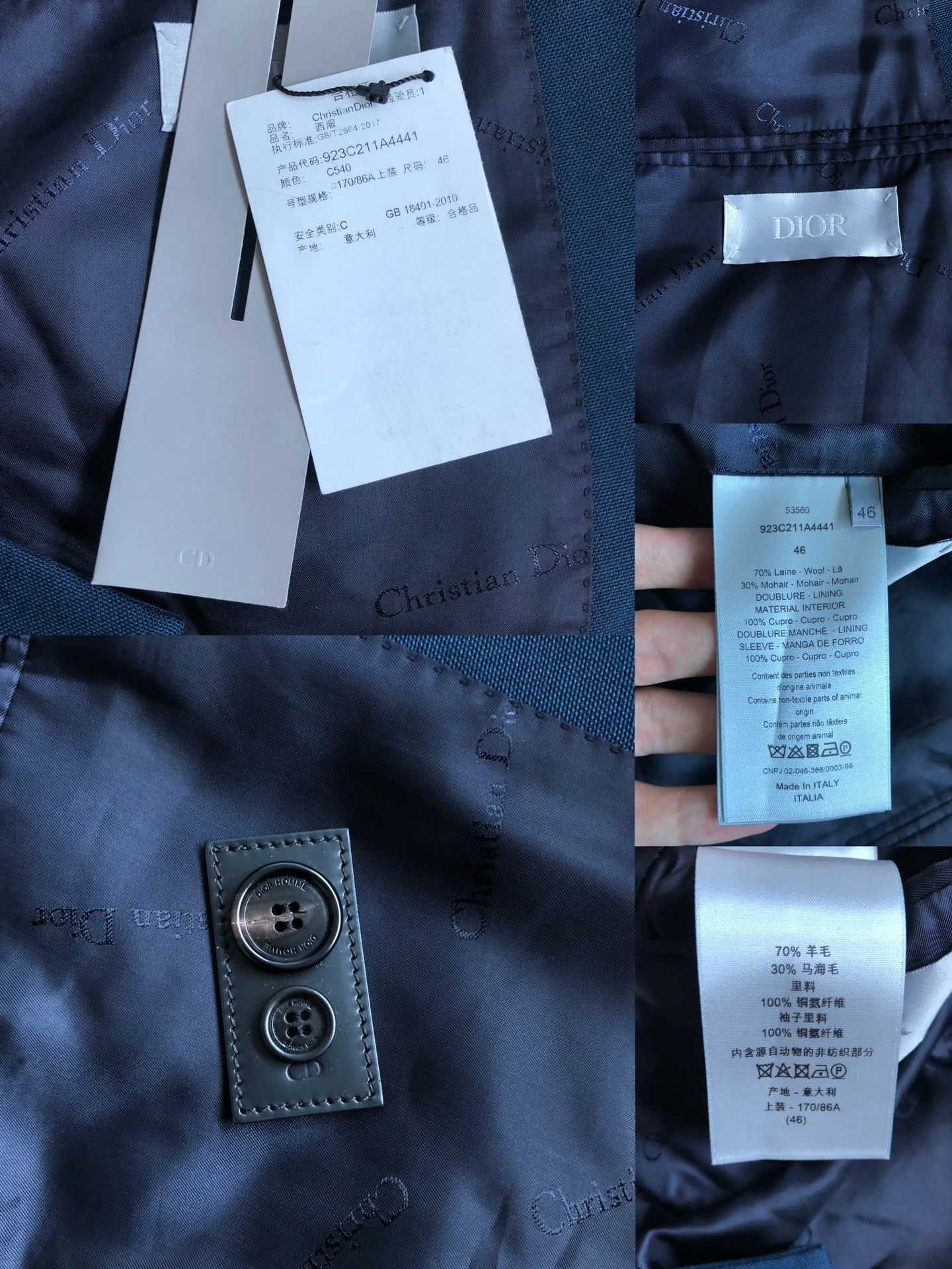 Dior Dior 19ss Oblique Wool Blazer Size US S / EU 44-46 / 1 - 8 Thumbnail