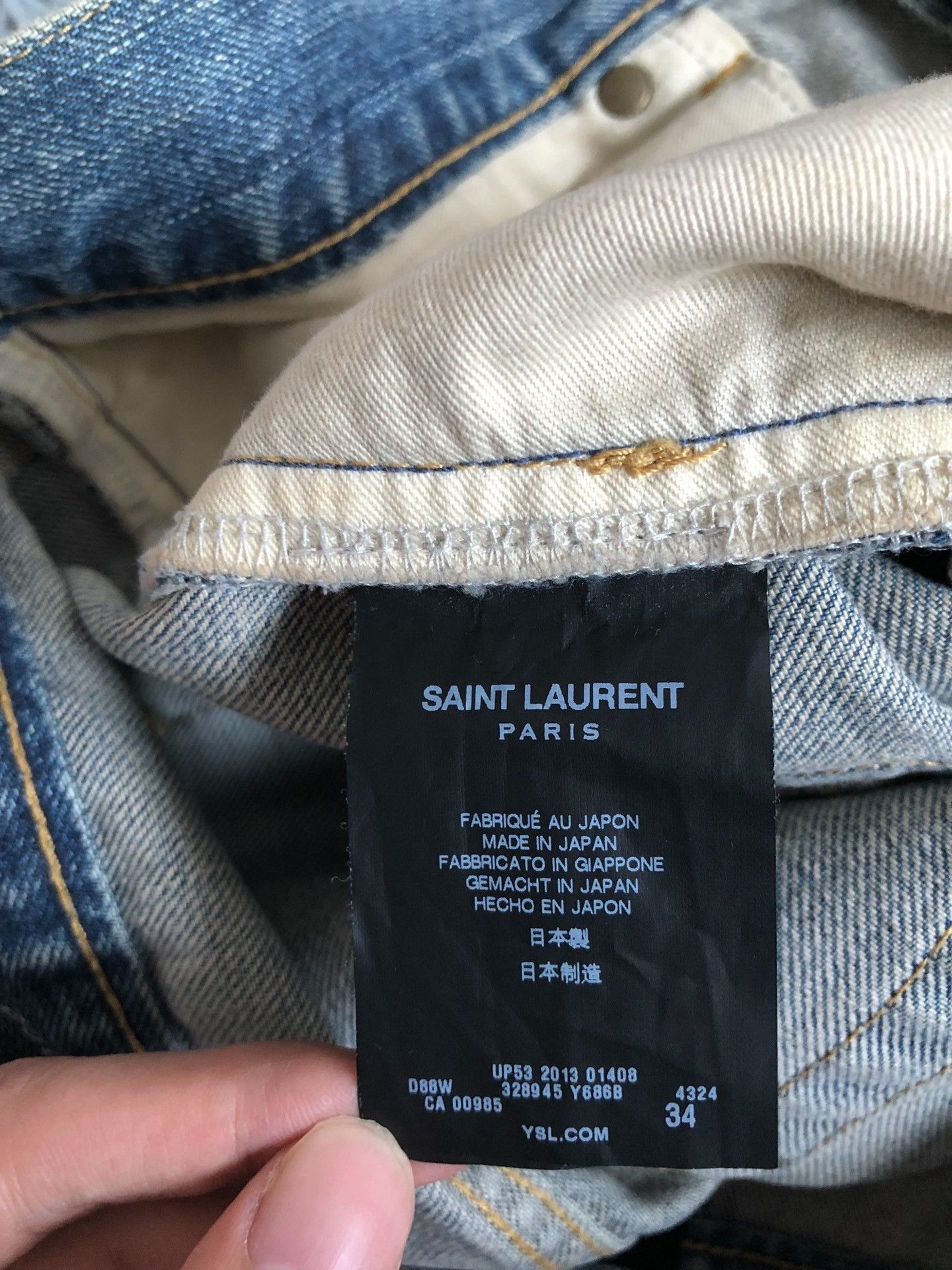 Saint Laurent Paris Saint Laurent SLP 13FW Runway Distressed Jeans Size US 34 / EU 50 - 8 Thumbnail