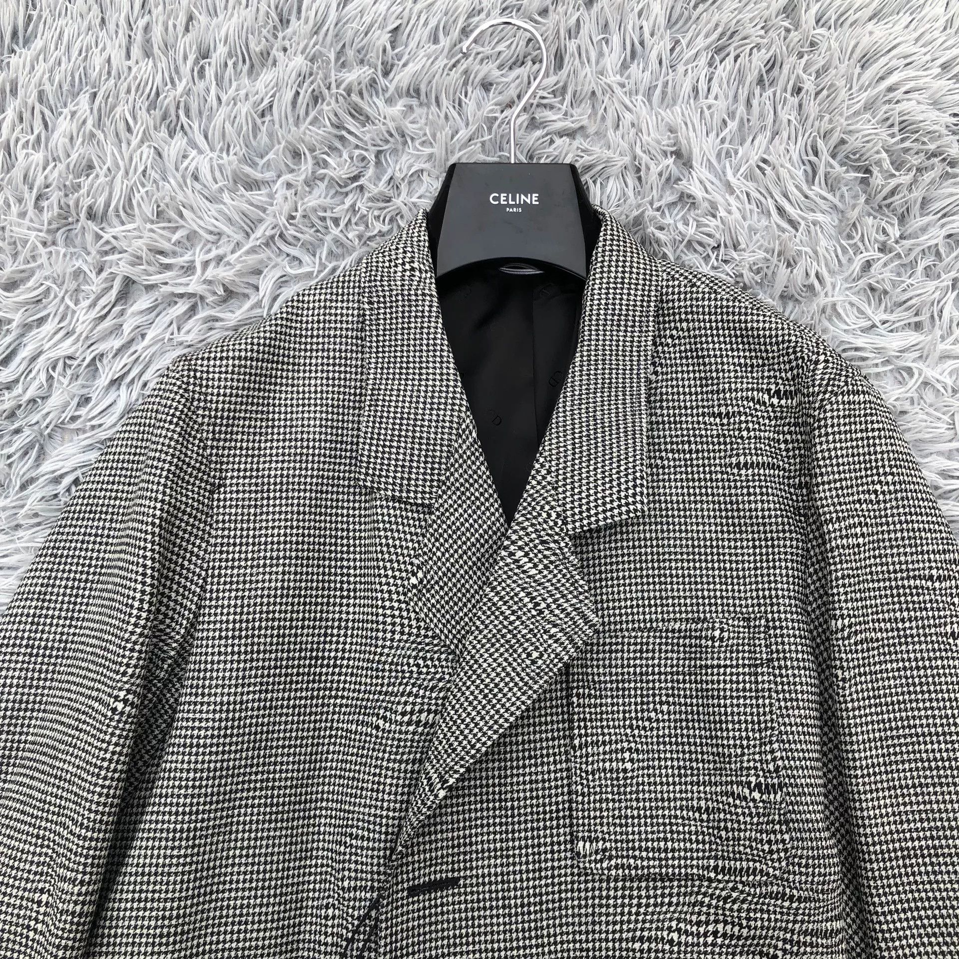 Dior Dior Houndstooth Lock Buckle Coat Size US M / EU 48-50 / 2 - 6 Thumbnail