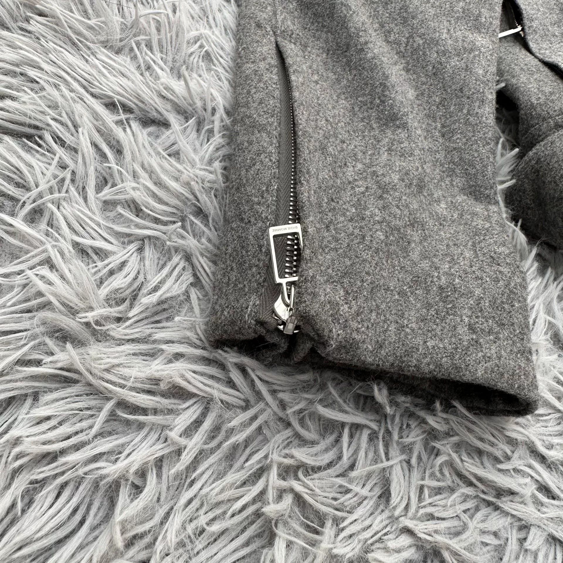 Dior Dior Homme Gray Zip Wool Jacket Size US M / EU 48-50 / 2 - 6 Thumbnail