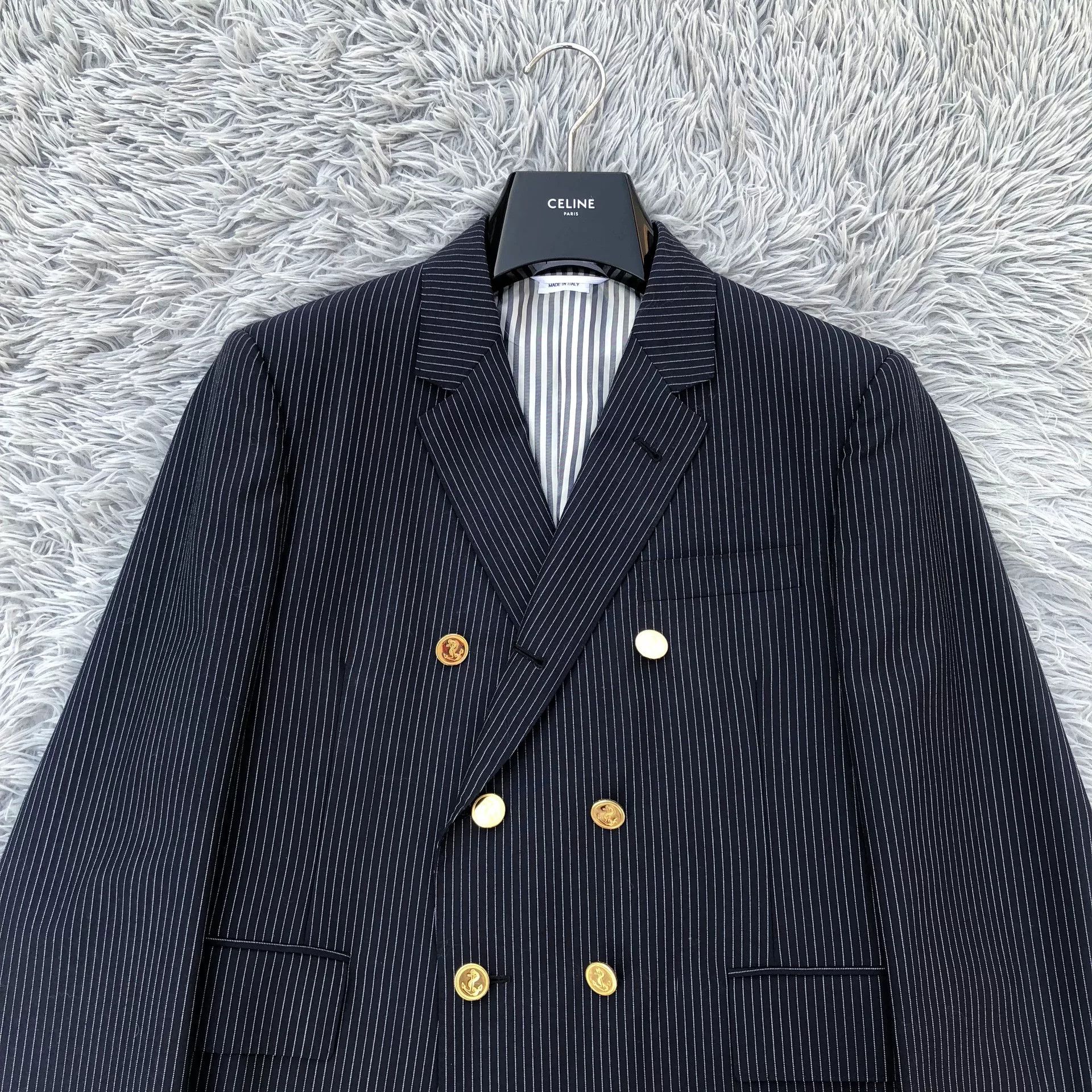 Thom Browne Thom Browne Anchor Gold Button Wool Blazer Size US S / EU 44-46 / 1 - 5 Thumbnail
