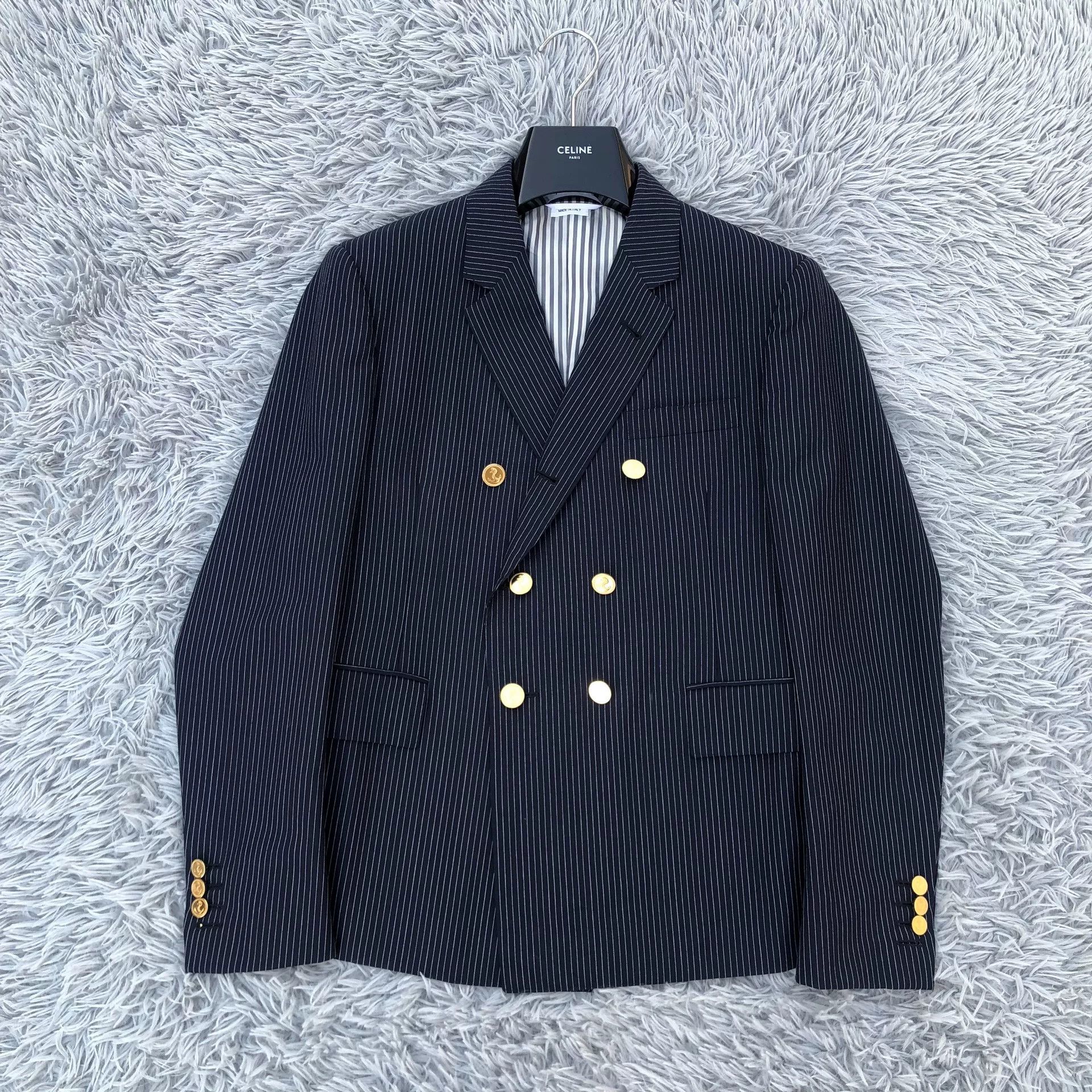 Thom Browne Thom Browne Anchor Gold Button Wool Blazer Size US S / EU 44-46 / 1 - 2 Thumbnail
