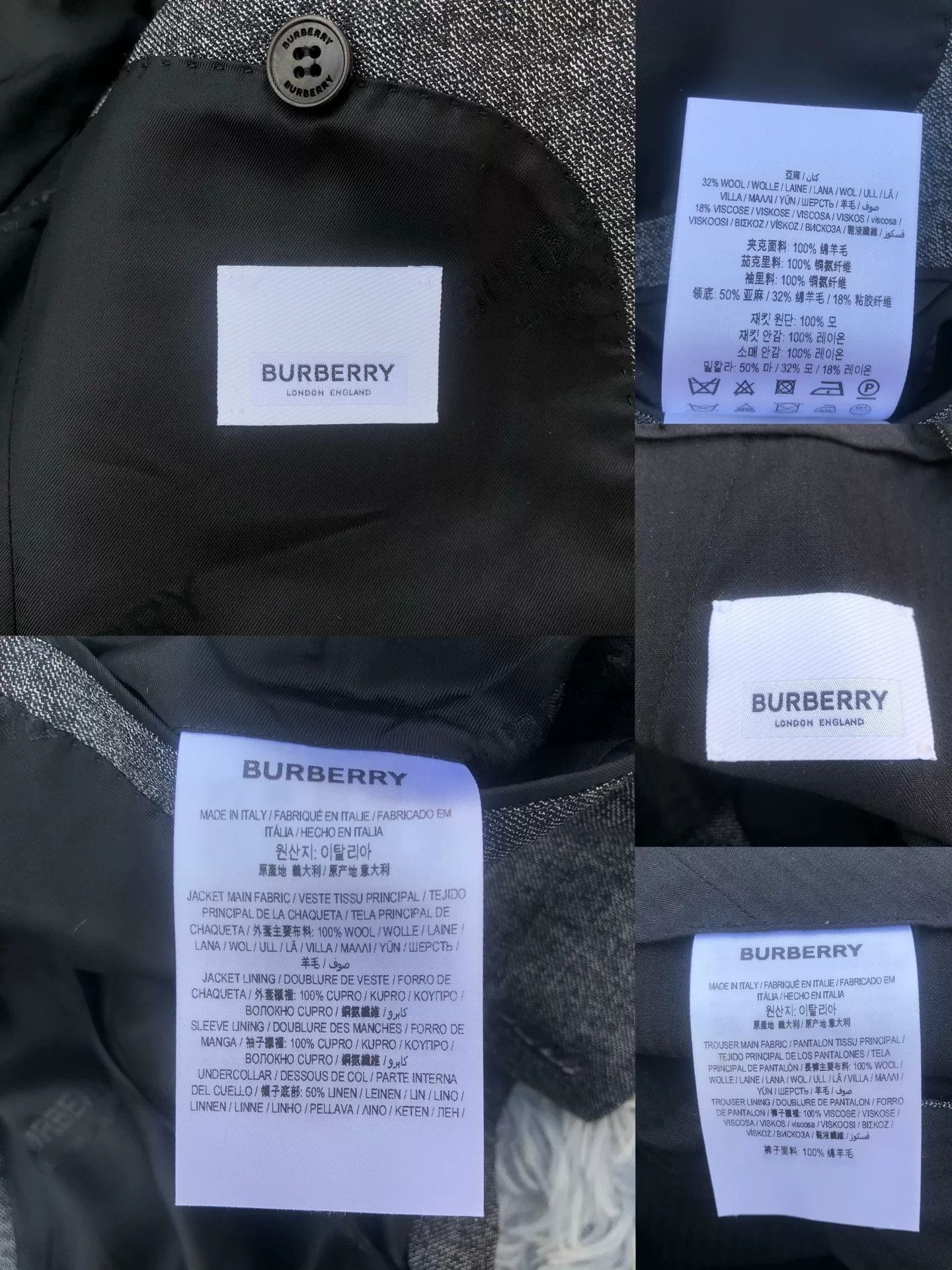 Burberry Burberry Herringbone Wool Suit Set Size US S / EU 44-46 / 1 - 9 Thumbnail