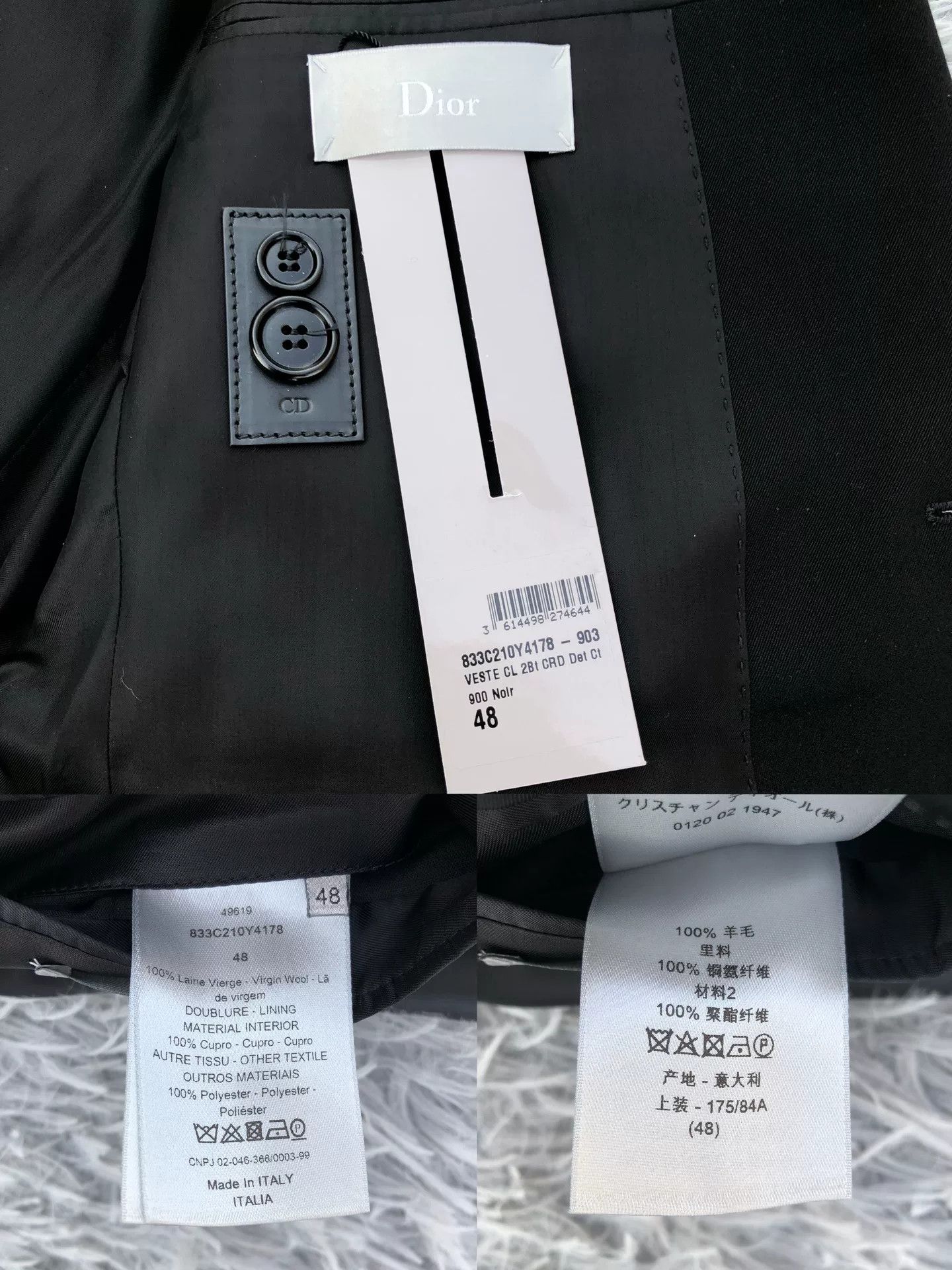 Dior Dior Homme 18FW Black Leather Patch Suit Size US M / EU 48-50 / 2 - 9 Thumbnail
