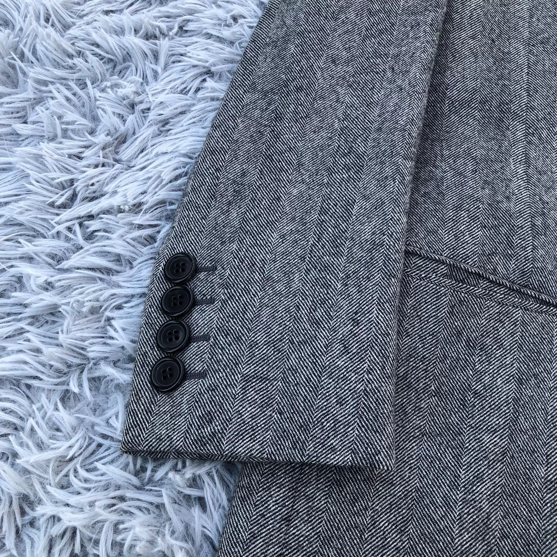 Saint Laurent Paris Saint Laurent 17FW Herringbone Wool Coat Size US S / EU 44-46 / 1 - 2 Thumbnail