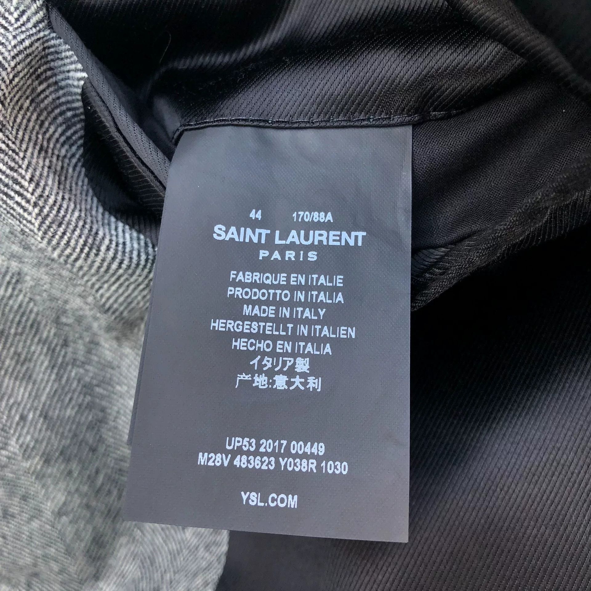 Saint Laurent Paris Saint Laurent 17FW Herringbone Wool Coat Size US S / EU 44-46 / 1 - 7 Thumbnail